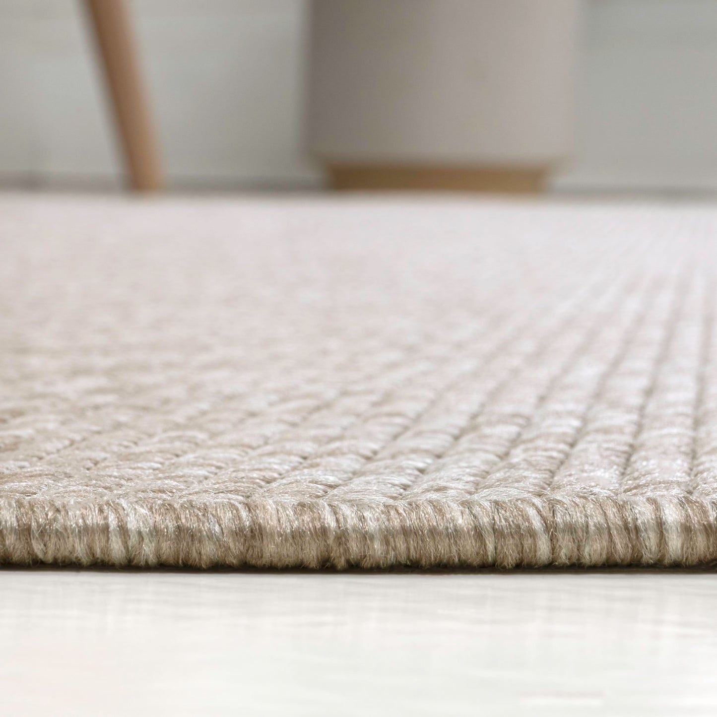 JONATHAN Y Rustic Organic Curve Indoor Outdoor Area Rug 8X10 Beige, Evan Modern for Backyard, Patio, Porch, Easy-Cleaning, High Traffic, Pet-Friendly, Non-Shedding (SHP102C-8)