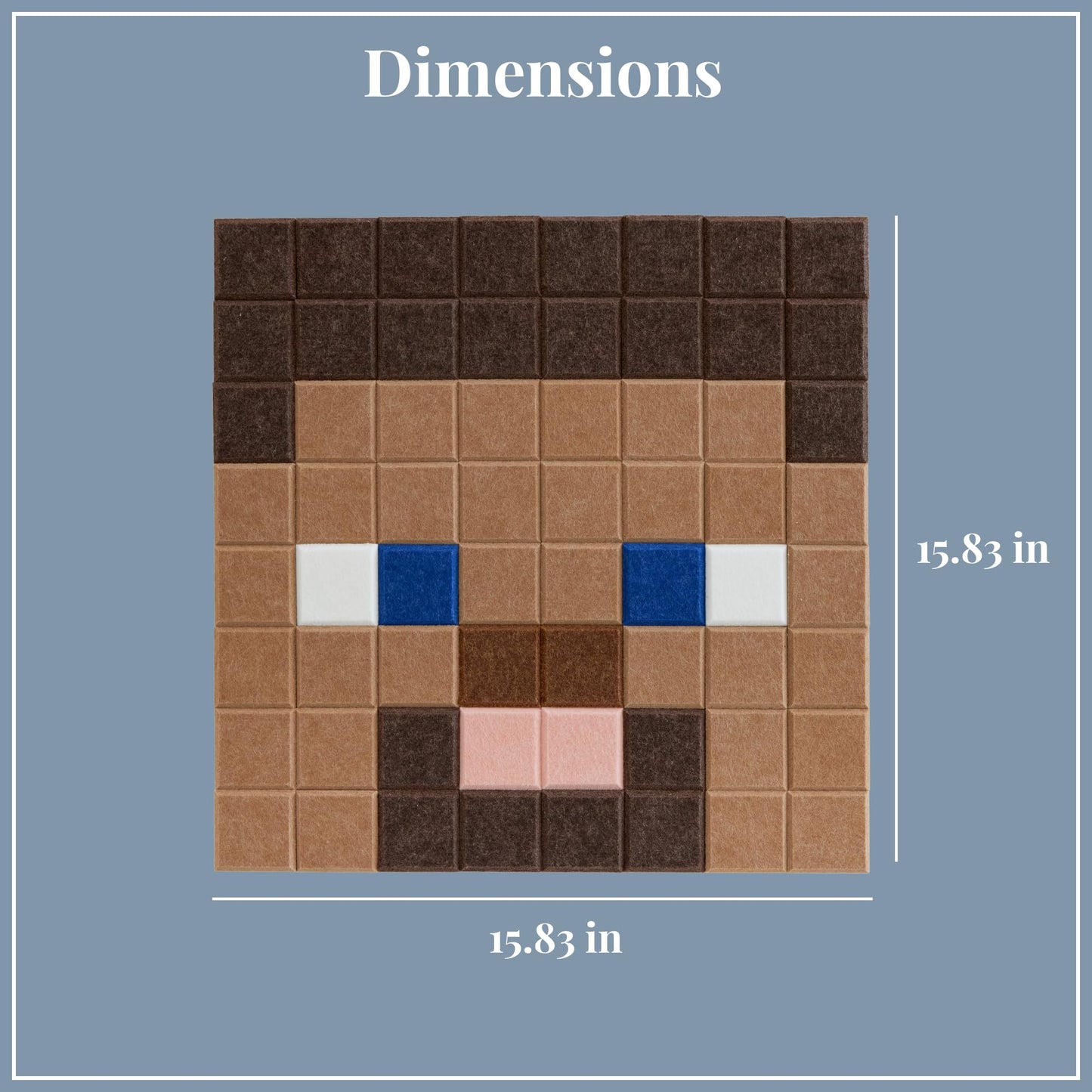 felt right Minecraft Collection Steve, Minecraft Room Decor, Home Decor, Felt Wall Panels, Playroom Wall Decor, Decorative Bulletin Board, Gift Idea for Kids and Gamers, Pin Board, Birthday Gift