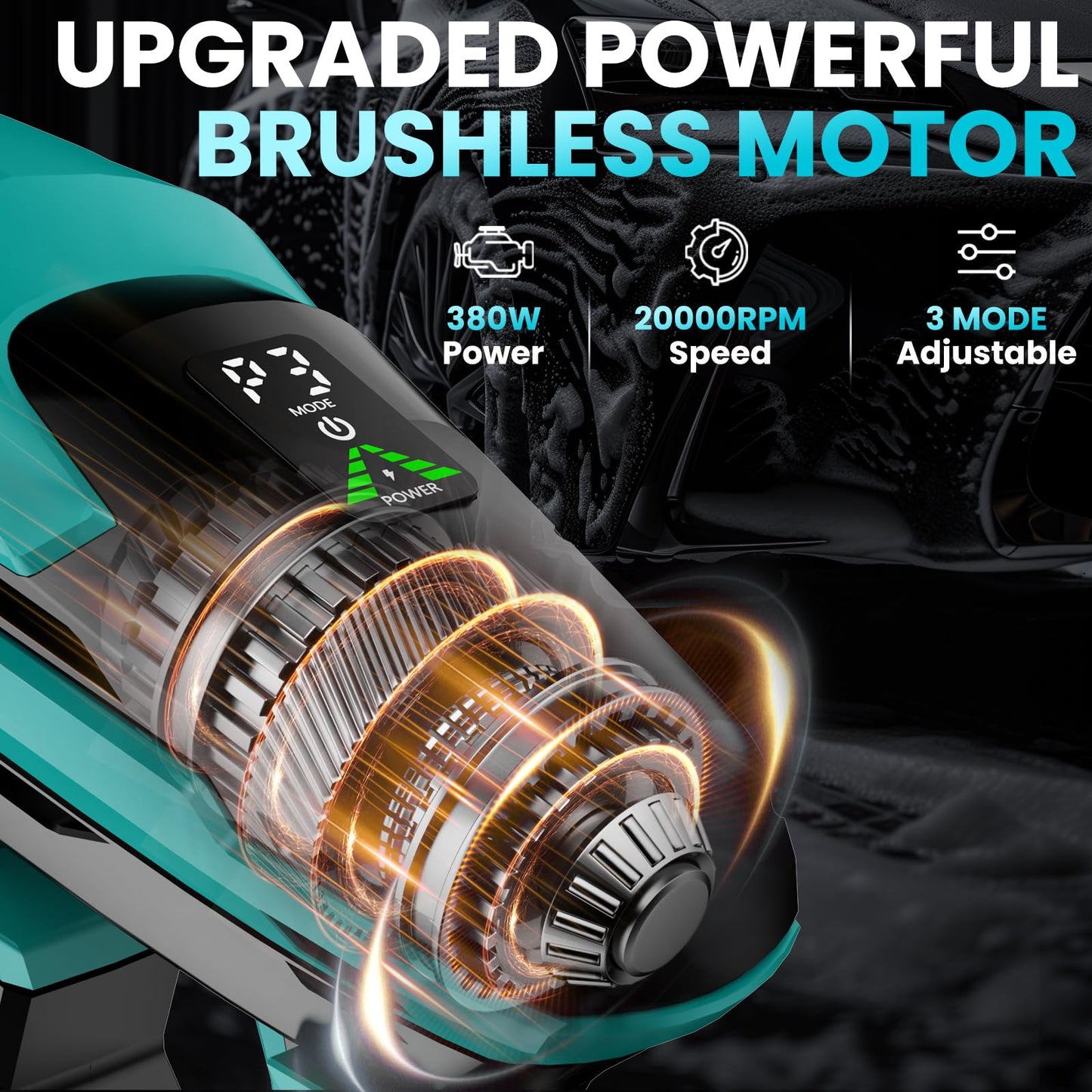 Cordless Portable Washer for Makita 18V Battery, 800 PSI Portable Handheld Washer with Brushless Motor, 6-in-1 Nozzle, 3 Level Adjustable for Car Yard Fence Wall Clean (Battery Not Included)