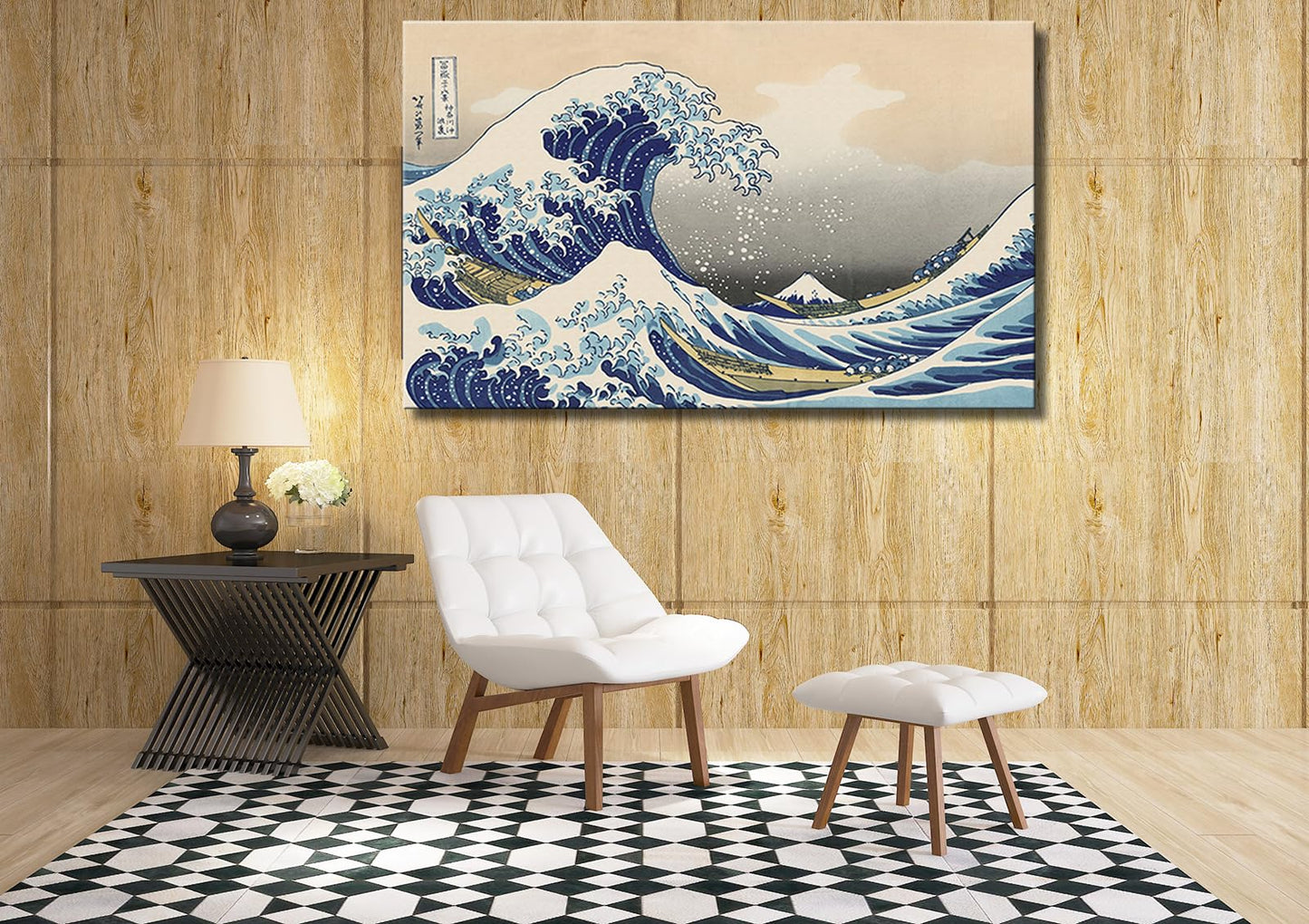 msspart The Great Wave off Kanagawa by Hokusai Canvas Wall Art Japanese Classic Artwork Painting Decor for Living Room Abstract Seascape Picture Print for Bedroom Office Home Decoration - 24"x36"