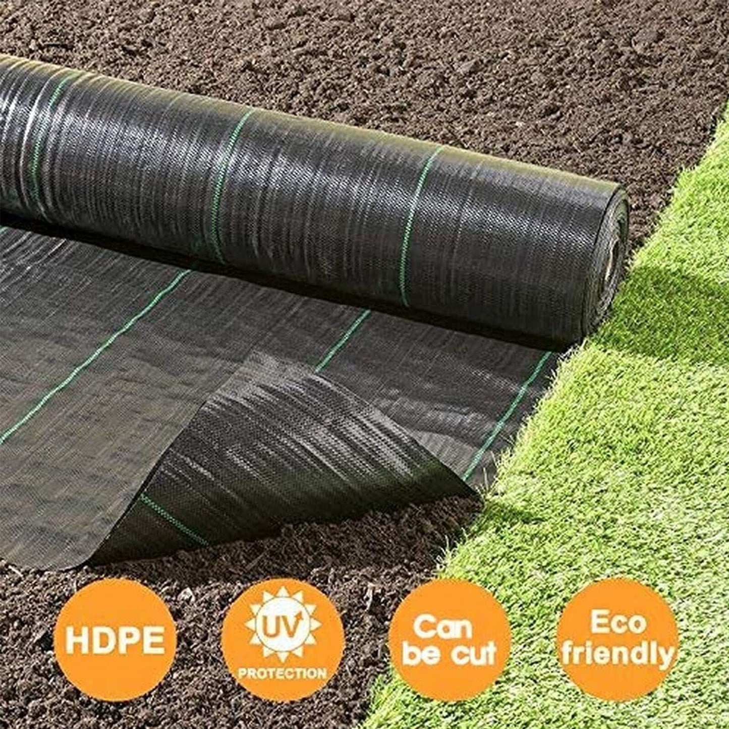 NINXANG Weed Barrier Landscape Fabric Durable Weed Block Gardening Mat Non Woven Weed Block Fabric Garden Landscaping Fabric Roll Weed Control Fabric in Rolls (4FTx100FT)