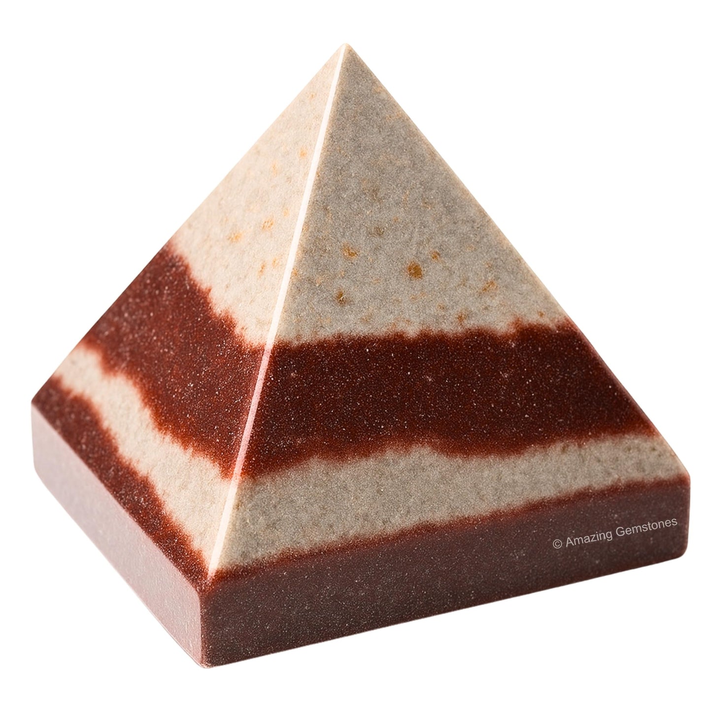Amazing Gemstone Shiva Lingam Narmada Stone Pyramid Crystal Healing Stones - 2" Great Pyramid Figurine of Natural Stone Pyramid for Meditation, Reiki, Chakra Balancing and Crystal Pyramids Grid