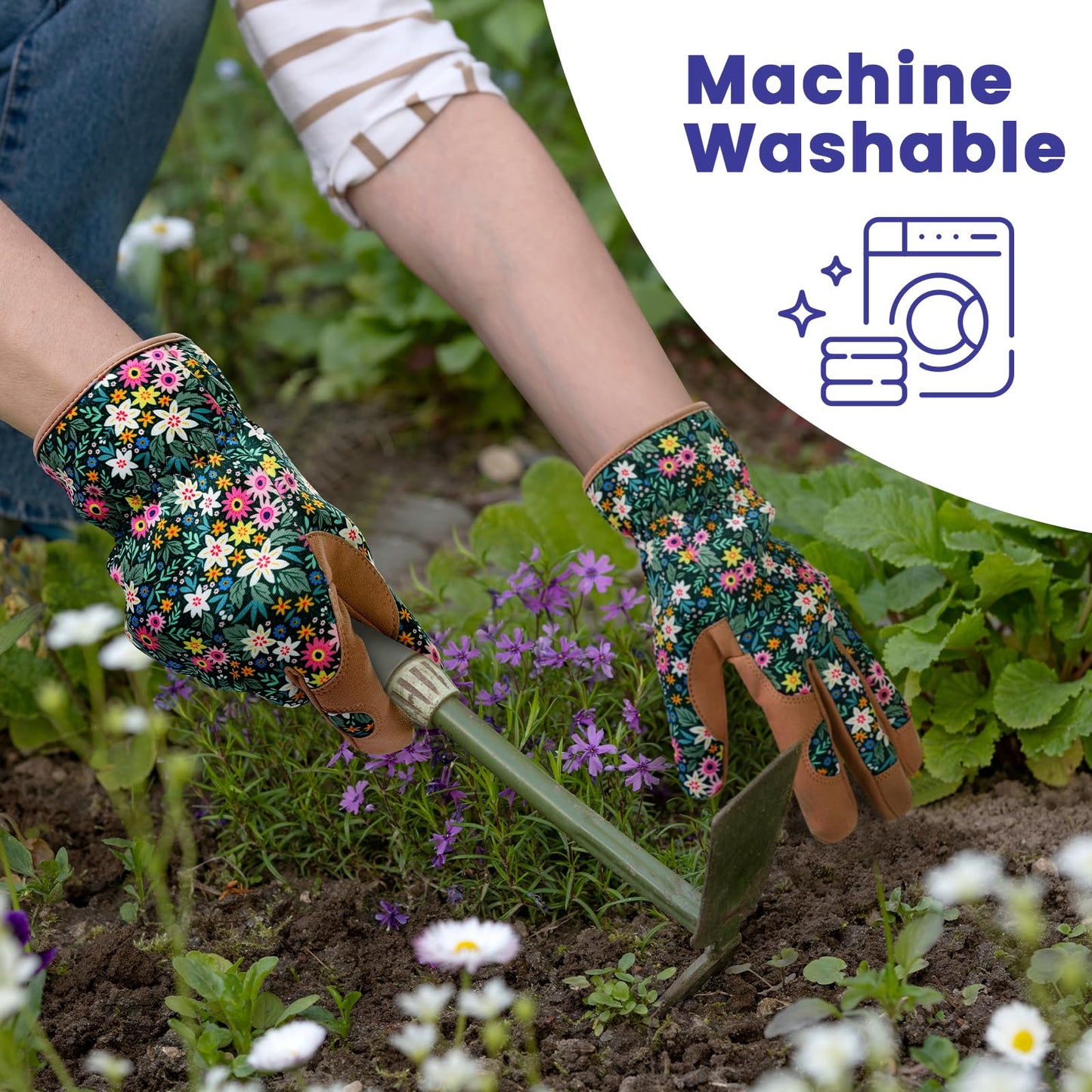 fauson Gardening Gloves - Gardening Gloves for Women Firm Grip Breathable Garden Gloves Thorn Proof for Digging, Planting,Pruning