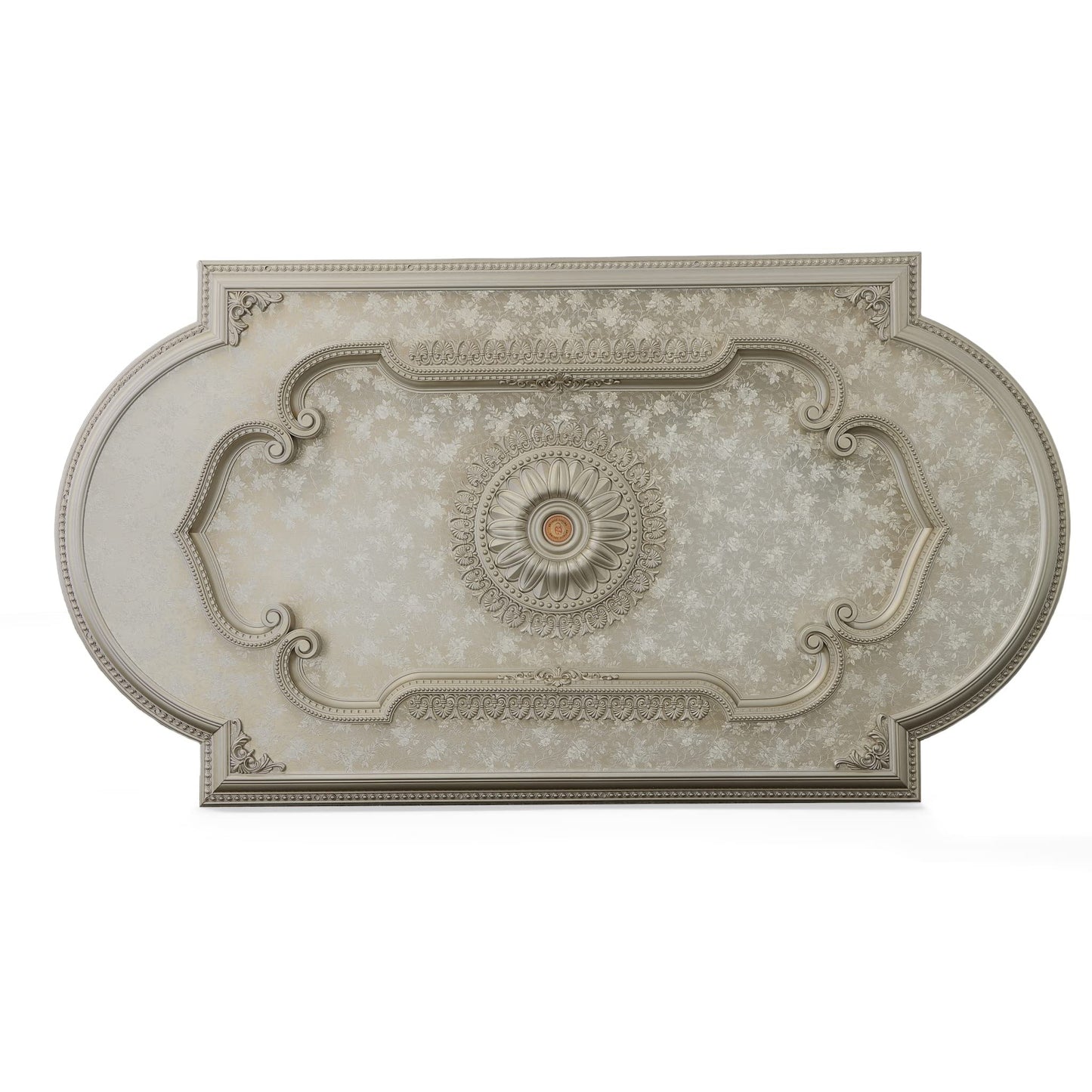 AFD Home Rectangular Ceiling Medallion or Fan Medallion, 94 Inches, Champagne Silver