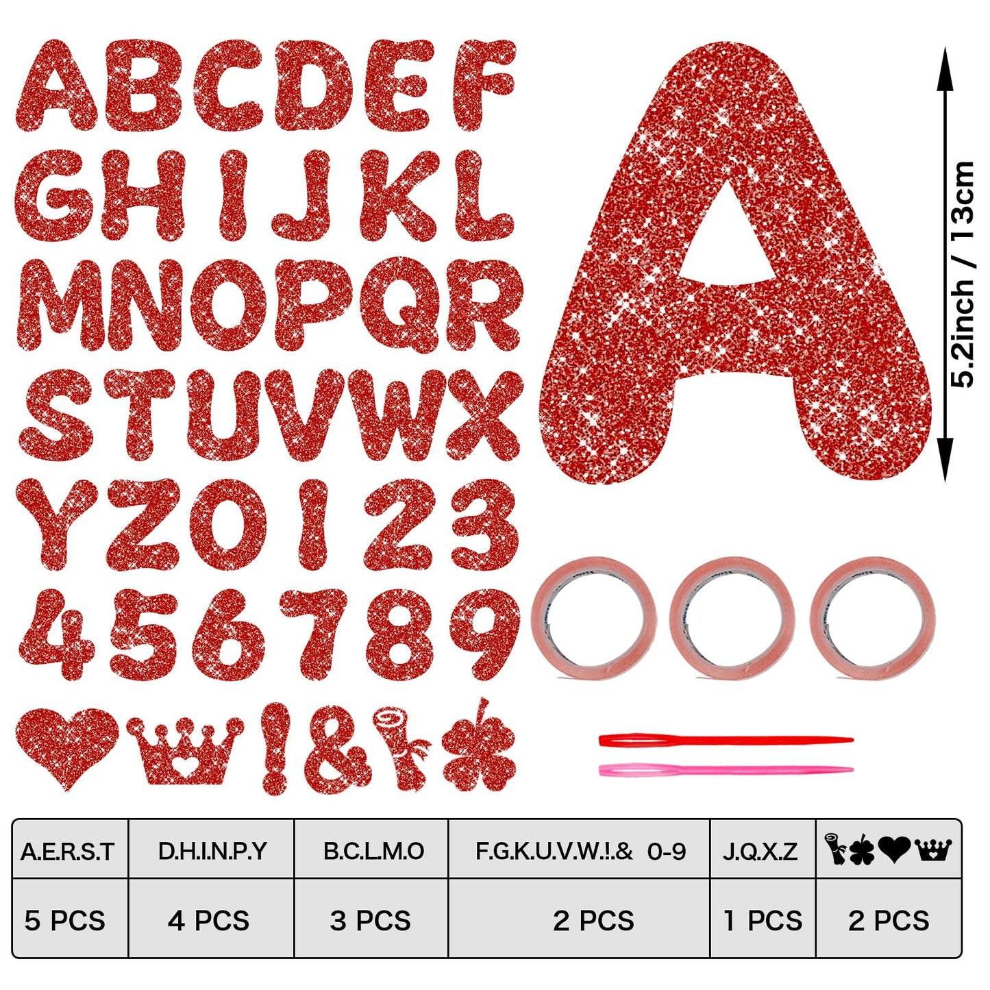116PCS DIY Banner Customizable Birthday Banners Graduation Banner Custom Party Hanging Banner 111 Letters and Numbers, 3 Rope, 2 Threading Devices for Graduation Red