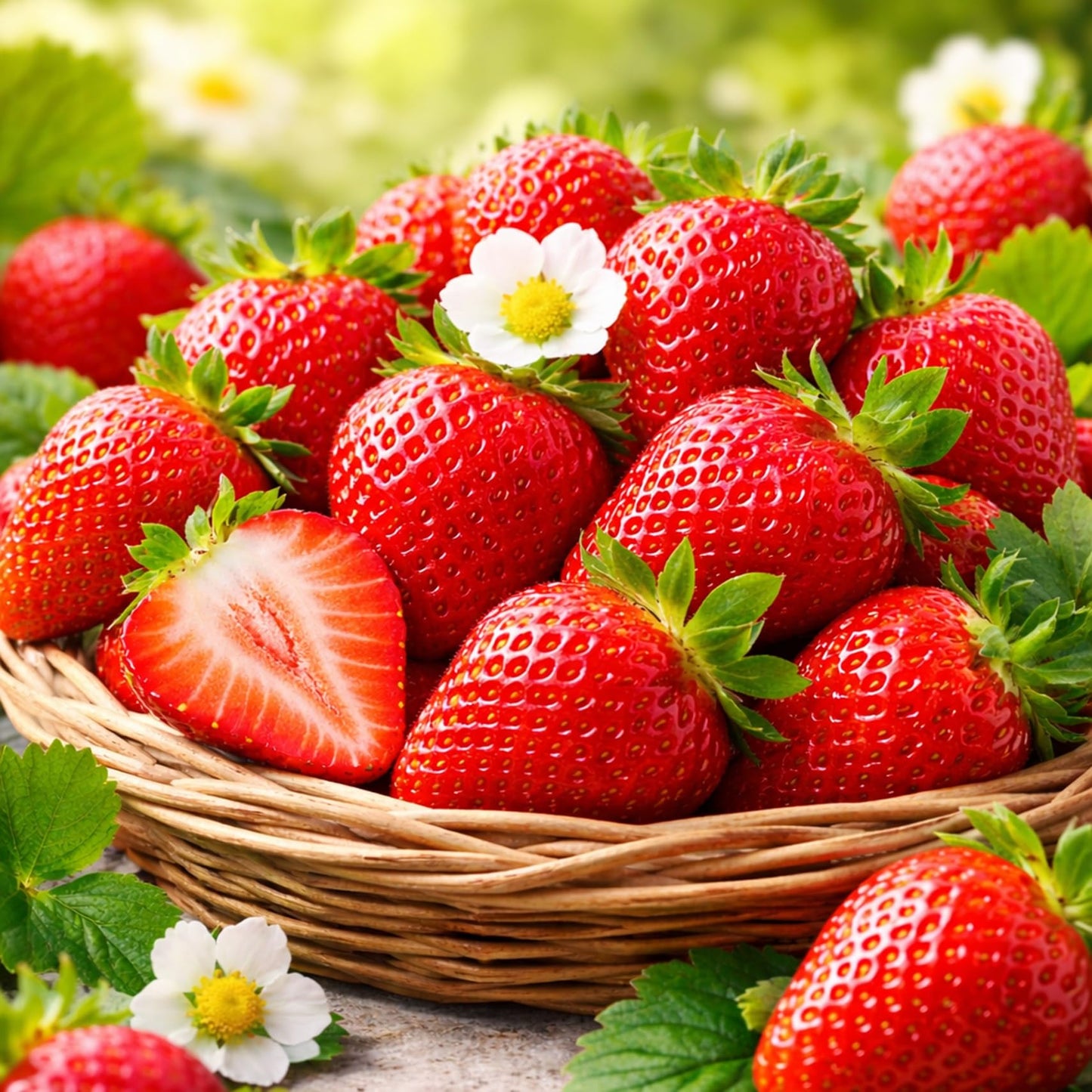 San Andreas Strawberry Plants – Day-Neutral Everbearing Strawberry Plants, High-Yield Sweet Berries, Non-GMO Live Strawberry Starts for Garden, Raised Beds, Containers (5 Plants)