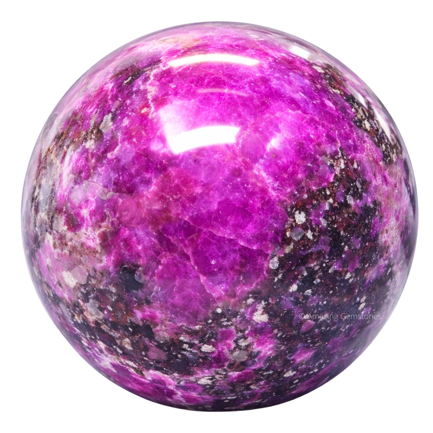 Amazing Gemstone Cobalt Calcite Crystal Ball with Stand - 2 Inches Crystal Sphere Meditation Balls for Witchcraft and Decorative Balls