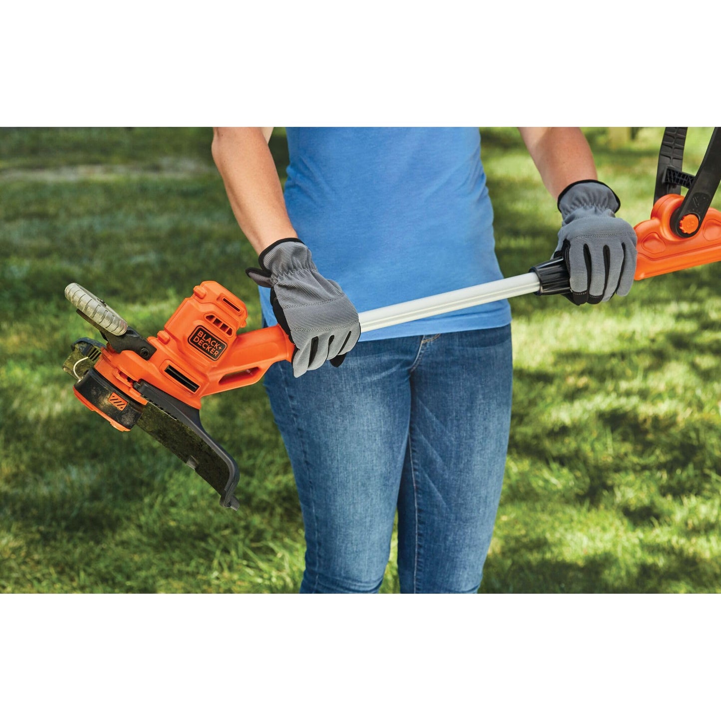 BLACK+DECKER Weed Wacker with Auto Feed, 14-Inch 2 in 1 String Trimmer Lawn Edger, Powerful 6.5-Amp Lightweight Electric Weed Eater (BESTA510)