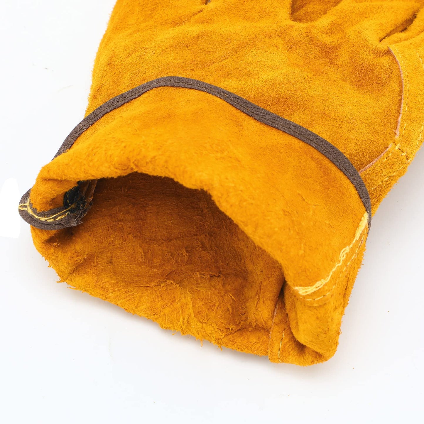Lasnten 12 Pairs Leather Work Gloves Flexible Grip Gardening Construction Gloves Cowhide Thorn Proof Cut Resistant Fpr Men Women