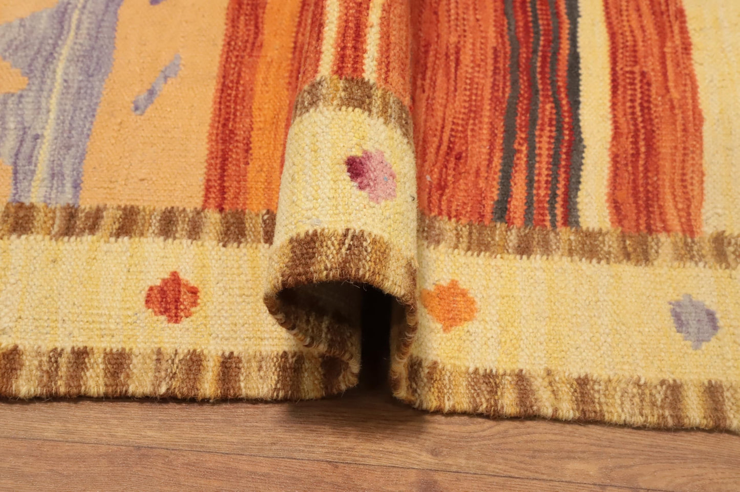 RugSource Southwestern Collection, 2x4 Rug, Hand Woven Oranges & Rust Tribal Rug, Oriental 100% Wool Carpet for Foyer, Entryway and Hallway