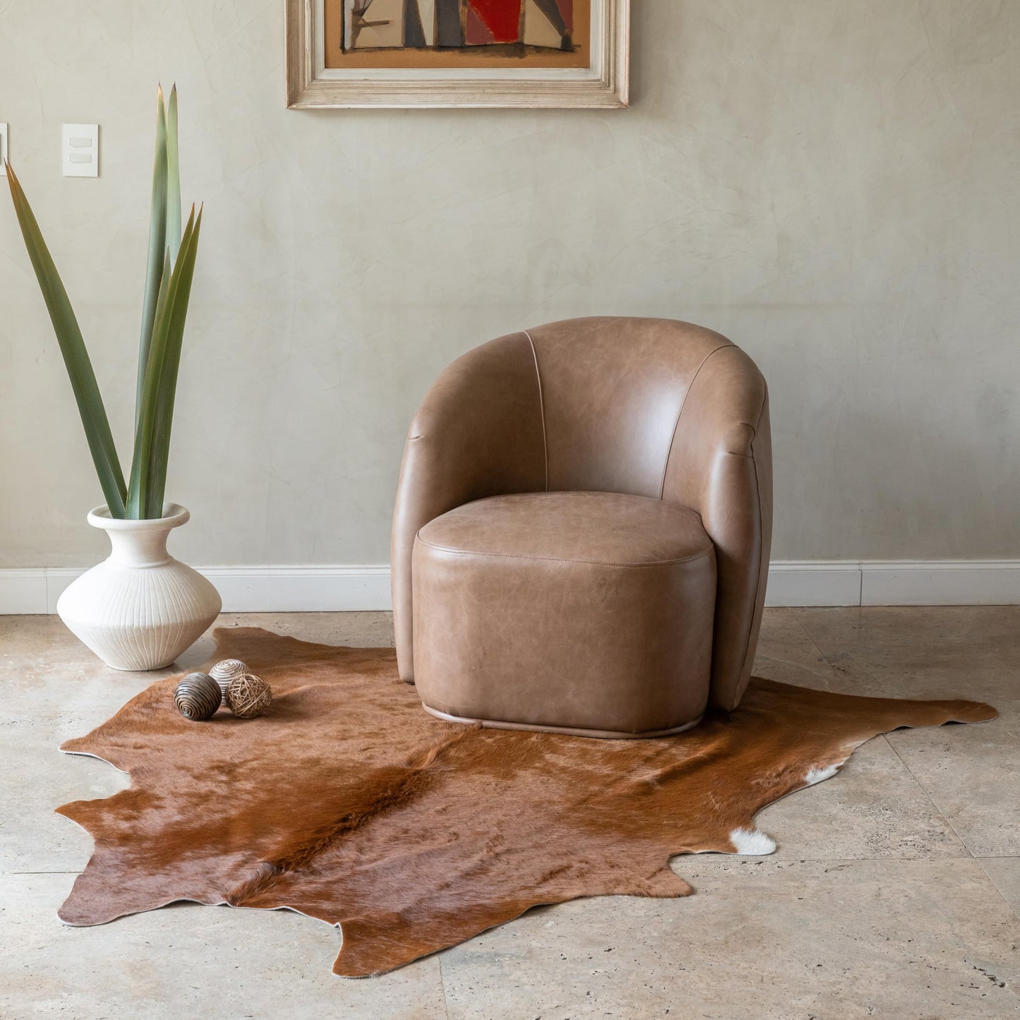 Khara Home Premium 100% Genuine Cowhide Rug Large 5x7 Ft Leather Area Rug for Living Room, Cozy, Unique, and Durable, Western Home Decor – from Argentina (Dark Brindle, 5 x 7)