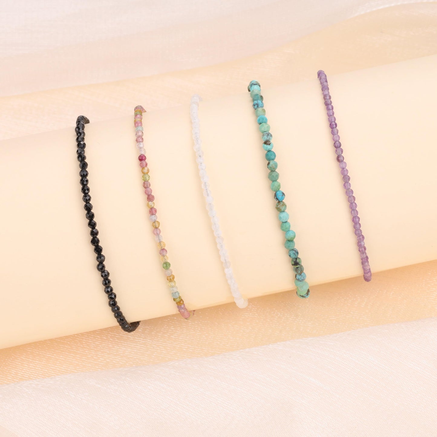 COAI Women's Dainty Bracelet, African Turquoise Bracelet for Women 3mm