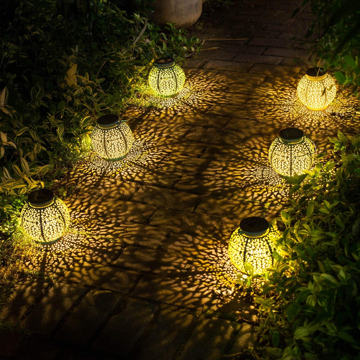 TAKE ME 2 Packs Solar Lanterns Outdoor Lights Waterproof Garden Lanterns for Patio,Outside Mothers Day Gifts Mom Wife Grandma Birthday Gifts [Set of 2]
