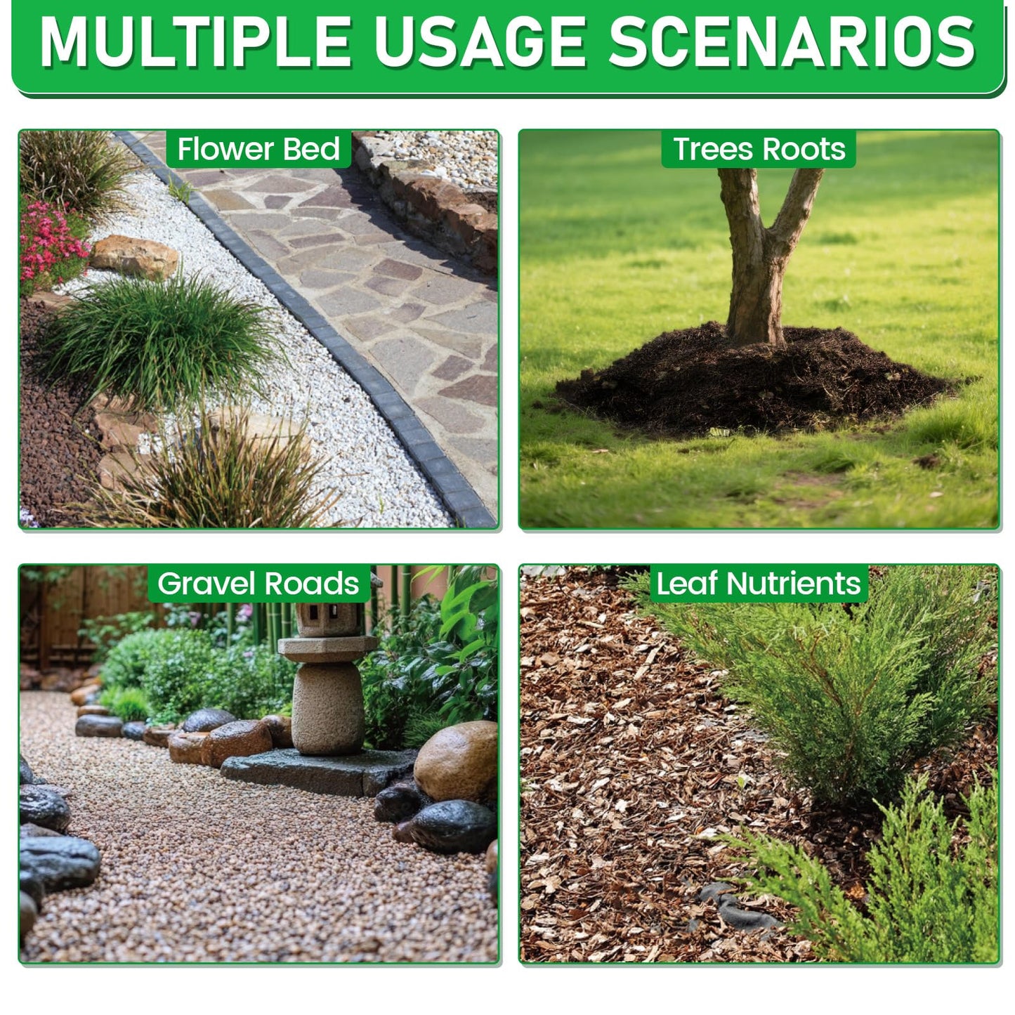 Mulch Glue for Landscaping 1.1Gallon, Rock Glue Pea Gravel Stones Binder, Long-Lasting Strong Safe Bond Lock Rubber Mulch for Cypress, Lawn, Patio, Garden