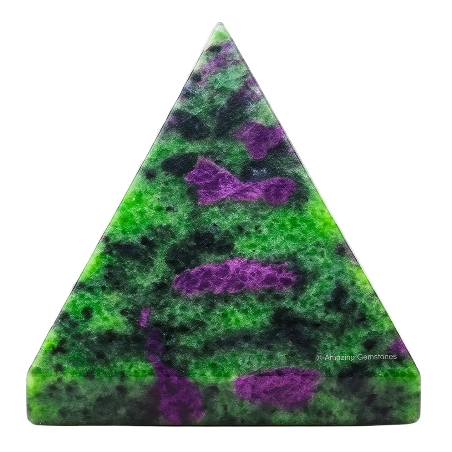Amazing Gemstone Ruby Zoisite Pyramid Crystal Healing Stones - 2" Great Pyramid Figurine of Natural Stone Pyramid for Meditation, Reiki, Chakra Balancing and Crystal Pyramids Grid