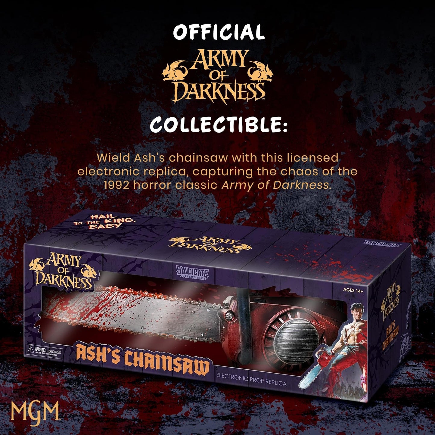 Army of Darkness Ash's Chainsaw 1:1 Scale Electronic Prop Replica | Officially Licensed Collectible