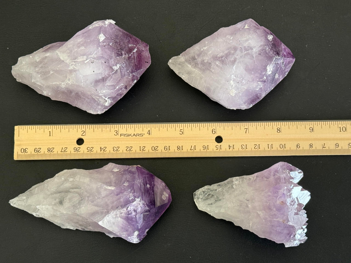 GAF TREASURES XL Raw Amethyst Point 3-4"- Natural Amethyst Healing Stone for Meditation, Energy Work & Home Decor (0.5-1 lb)