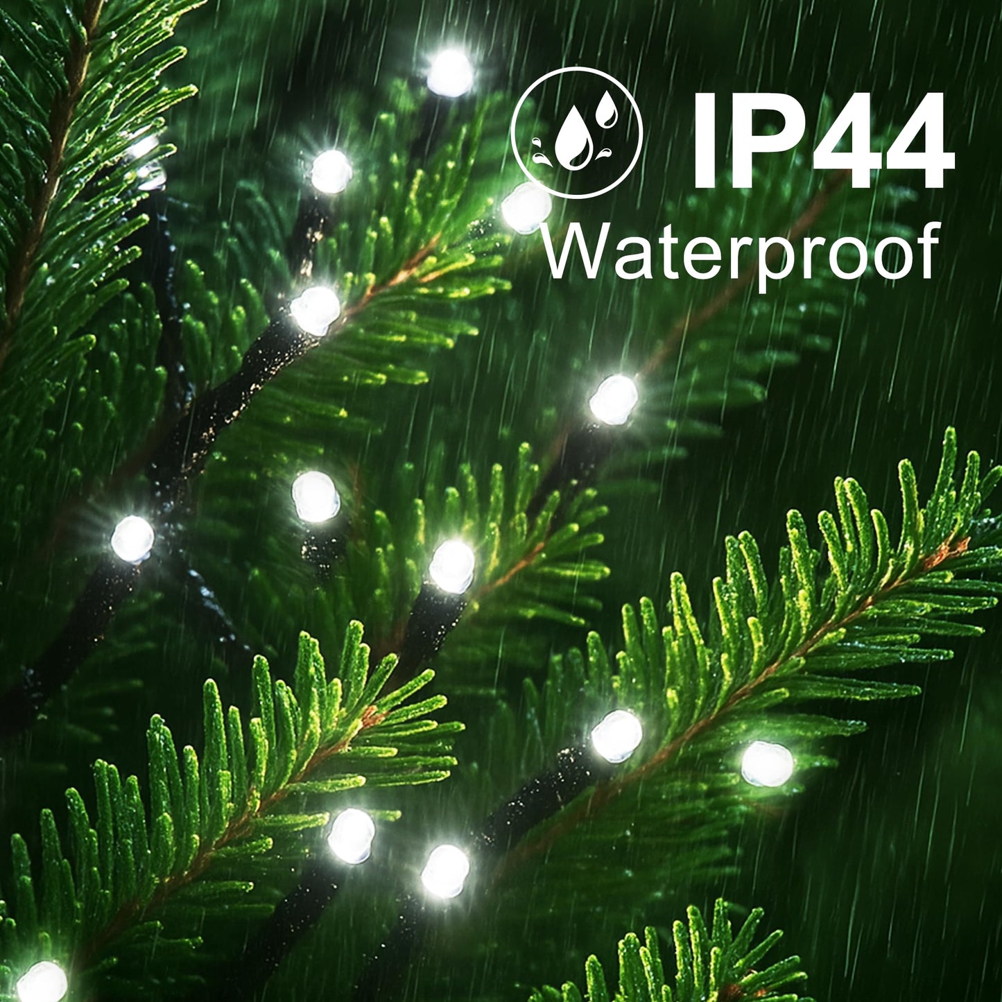 2-Pack Connectable 210FT 600LED Christmas String Lights Waterproof, Twinkle Lights with 8 Modes, Bright Indoor String Lights, String Lights Outdoor Green Wire for Holiday Party Christmas Decorations