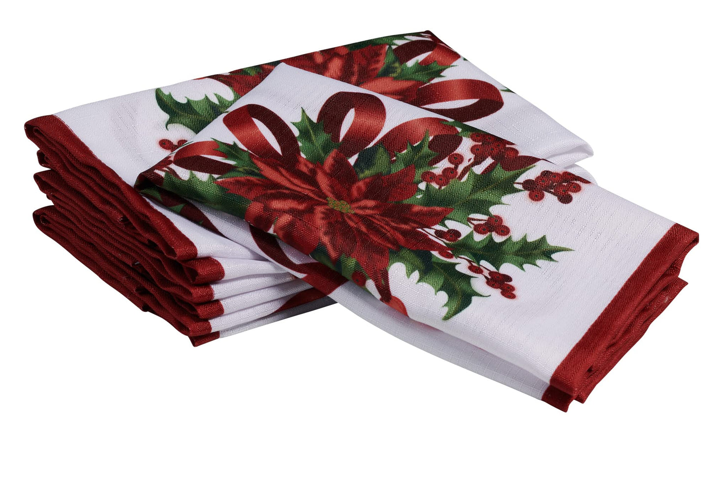 Kadut Christmas Ribbon Tablecloth (60 x 102 Inch) for 6 Foot Rectangle Tables, Heavy Duty Fabric, Stain Proof Xmas Ribbon Table Cloth for Harvest, Holiday, and Fall, & Christmas Dinner.