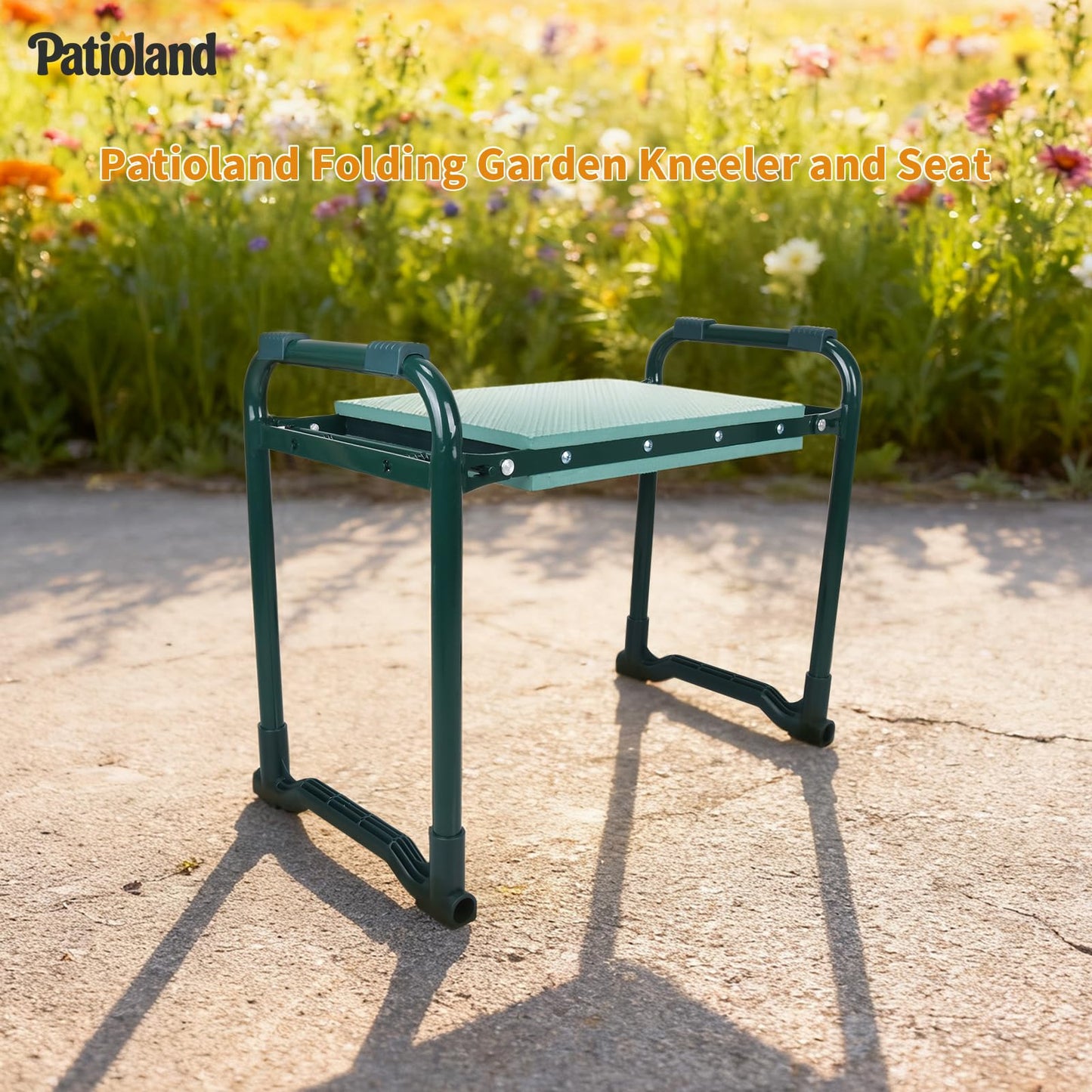 Garden Kneeler and Seat with 1 Gardening Tool Pouch and 1 Tool Bag, 10.2" Widen Heavy Duty Thicken Soft Kneeling Pad, Folding Garden Stool, Outdoor Yard Work Seat, Ideal Gardening Gifts for Mom, Women