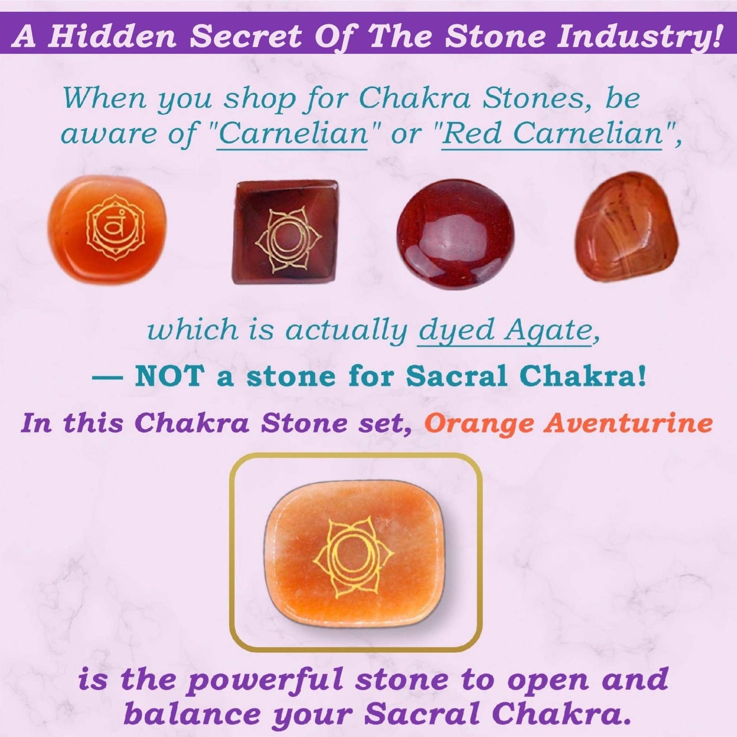 NatureWonders All Natural Chakra Stone Set with Information Brochure & Travel Pouch - Healing Crystals, Polished Palm Stone, Meditation, Reiki, Energy