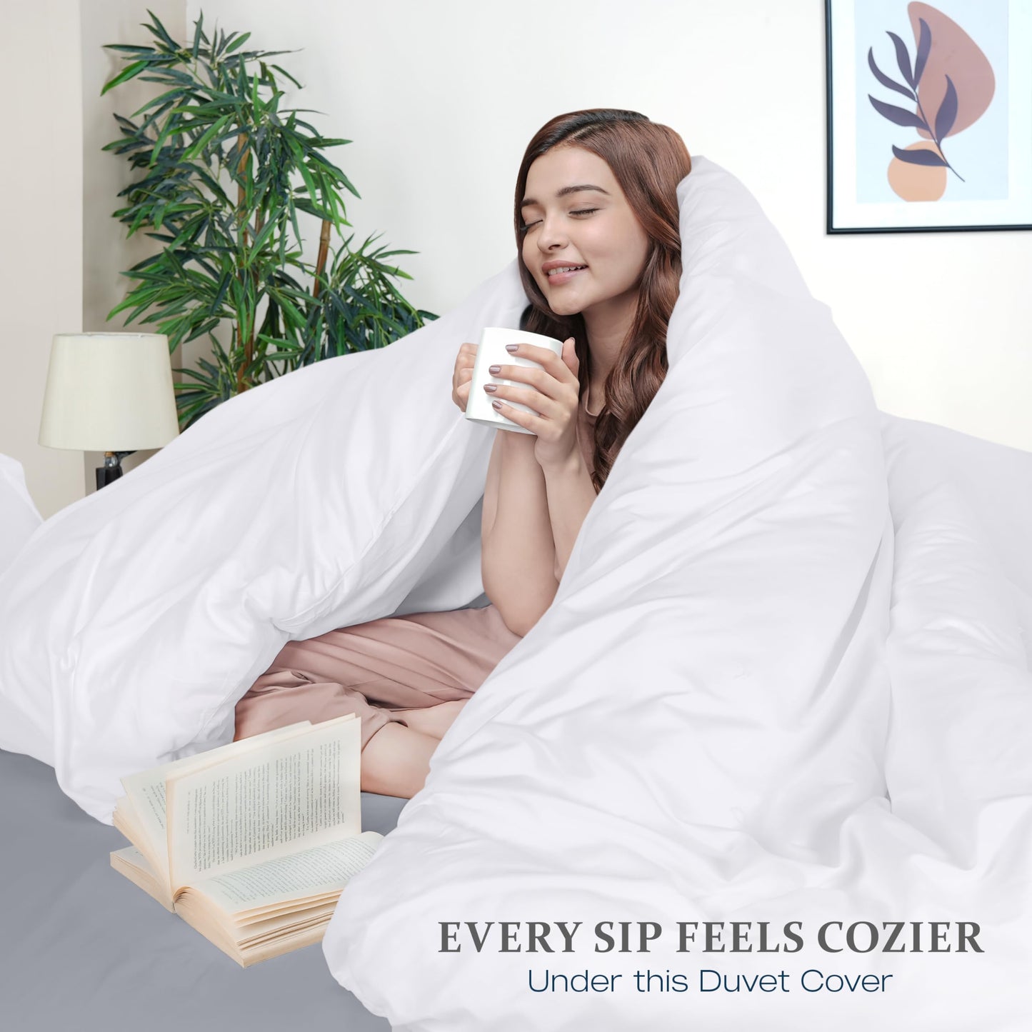Utopia Bedding Duvet Cover Queen Size - 3 Piece with Zipper Closure - 1 Comforter Cover 90X90 Inches & 2 Pillow Shams 20X26 Inches (White) Comforter Not Included