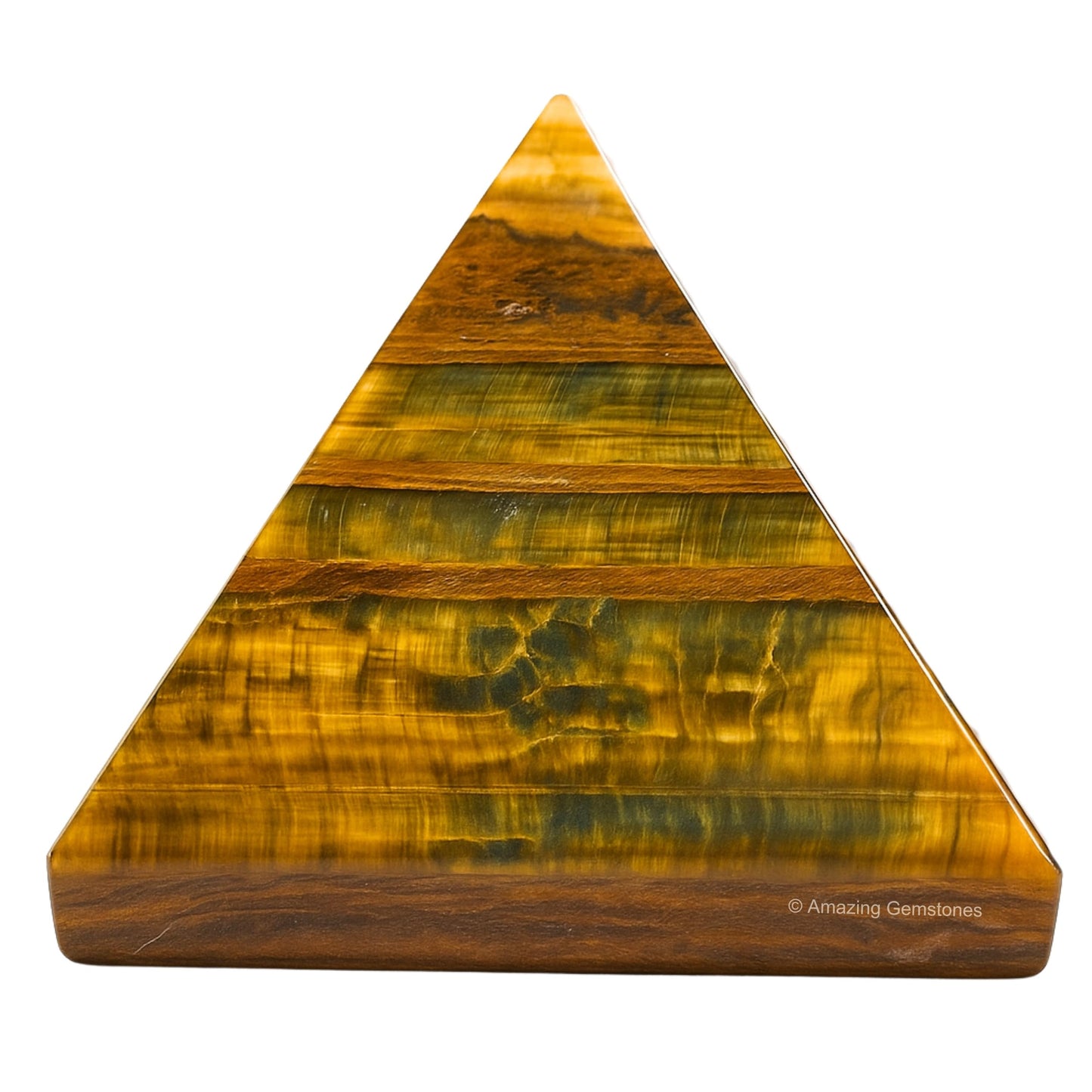 Amazing Gemstone Nellite Pyramid Crystal Healing Stones - 2" Great Pyramid Figurine of Natural Stone Pyramid for Meditation, Reiki, Chakra Balancing and Crystal Pyramids Grid