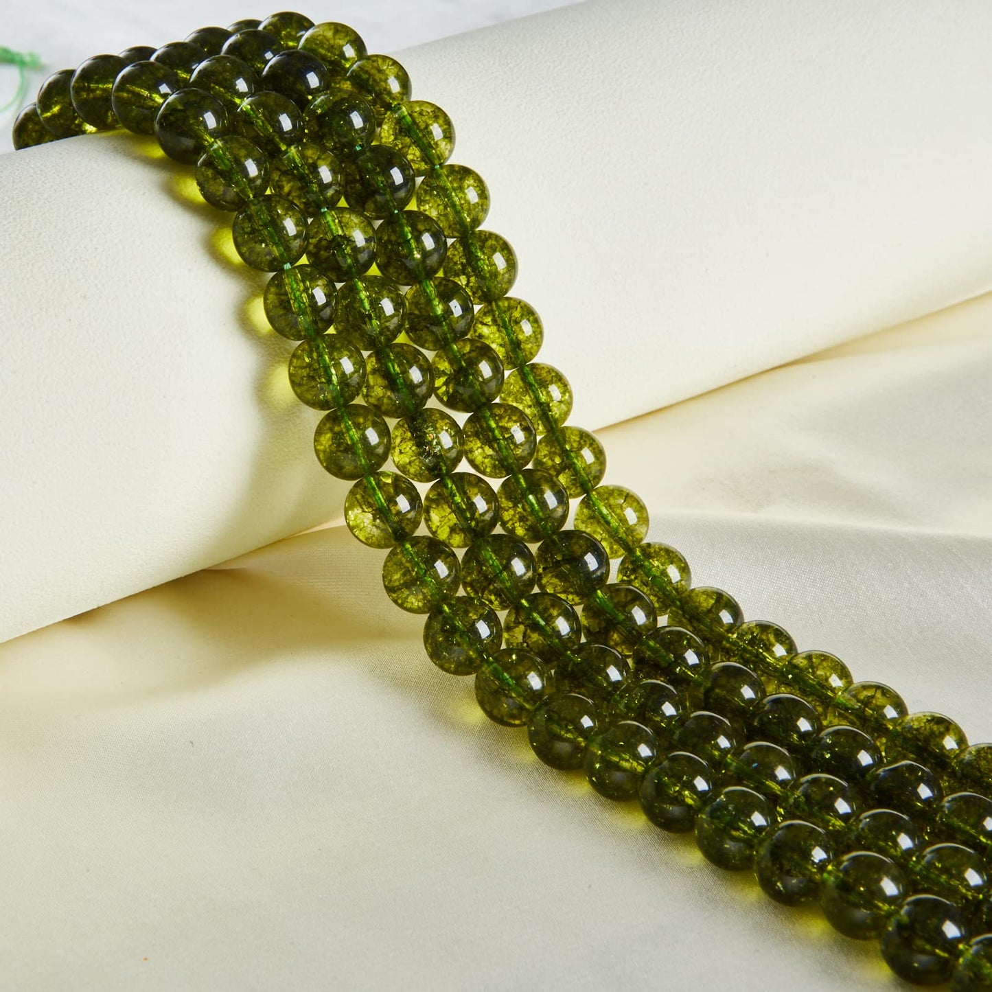100pcs 6mm Peridot Beads Natural Gemstone Beads Round Loose Beads for Jewelry Making