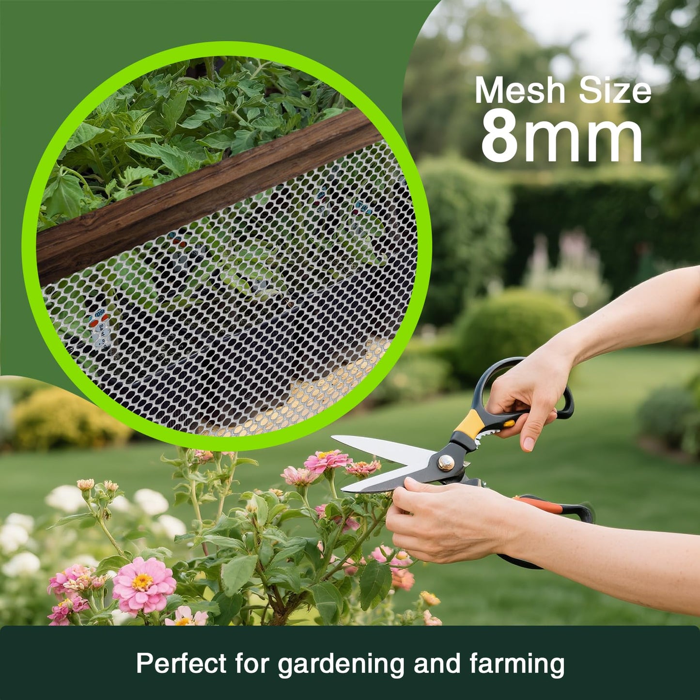 Plastic Wire Mesh Fence 16In x 20Ft, Chicken Wire Fencing for Poultry, Dogs, Rabbits, Snake Barrier, Garden Netting, Balcony Pet Barrier, Lightweight Plastic Mesh for Outdoor Use White