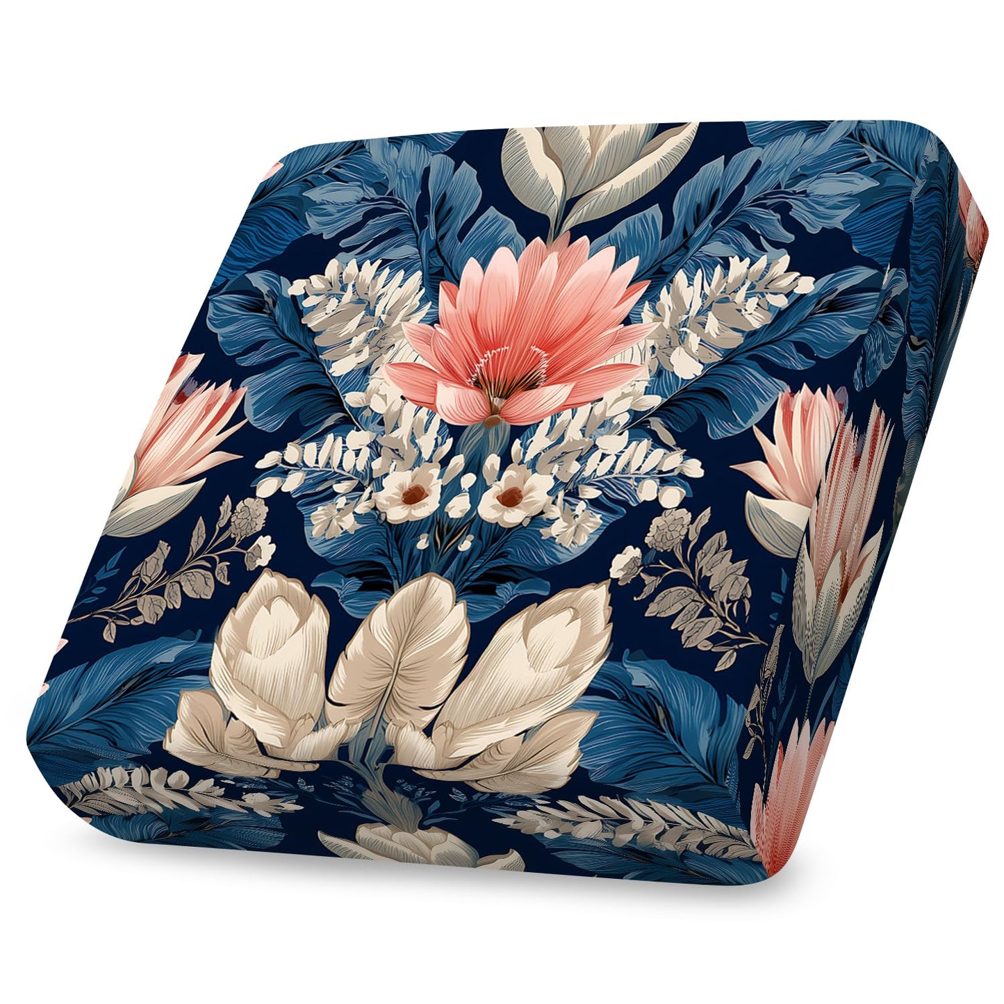 ANNA QUEEN Floral Couch Cushion Cover – Stretch Sofa Seat Cover with Botanical Pattern for Living Room, Armchairs & Home Décor