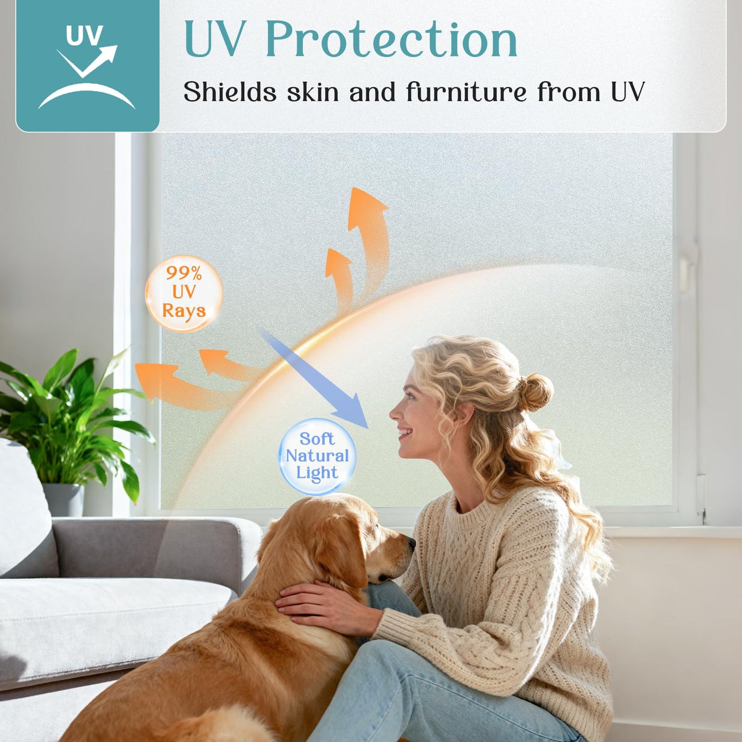 Haton Window Privacy Film Frosted Glass Film for Door Bathroom Shower, Peel & Stick, Day & Night, Papel para Ventanas Privacidad, Covering Sticker Removable Decorative Translucent Pure 17.5" x 78.7"
