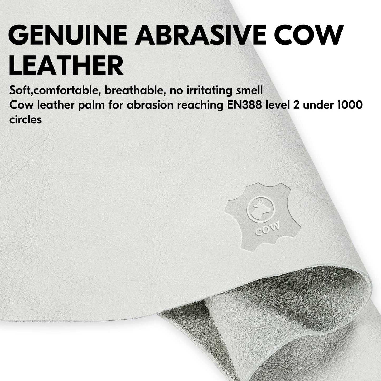 Vgo... Chainsaw 12-Layer Saw Protection on Both Hands Cow Leather Gloves (1 Pair,Size L, Orange, CA9760)