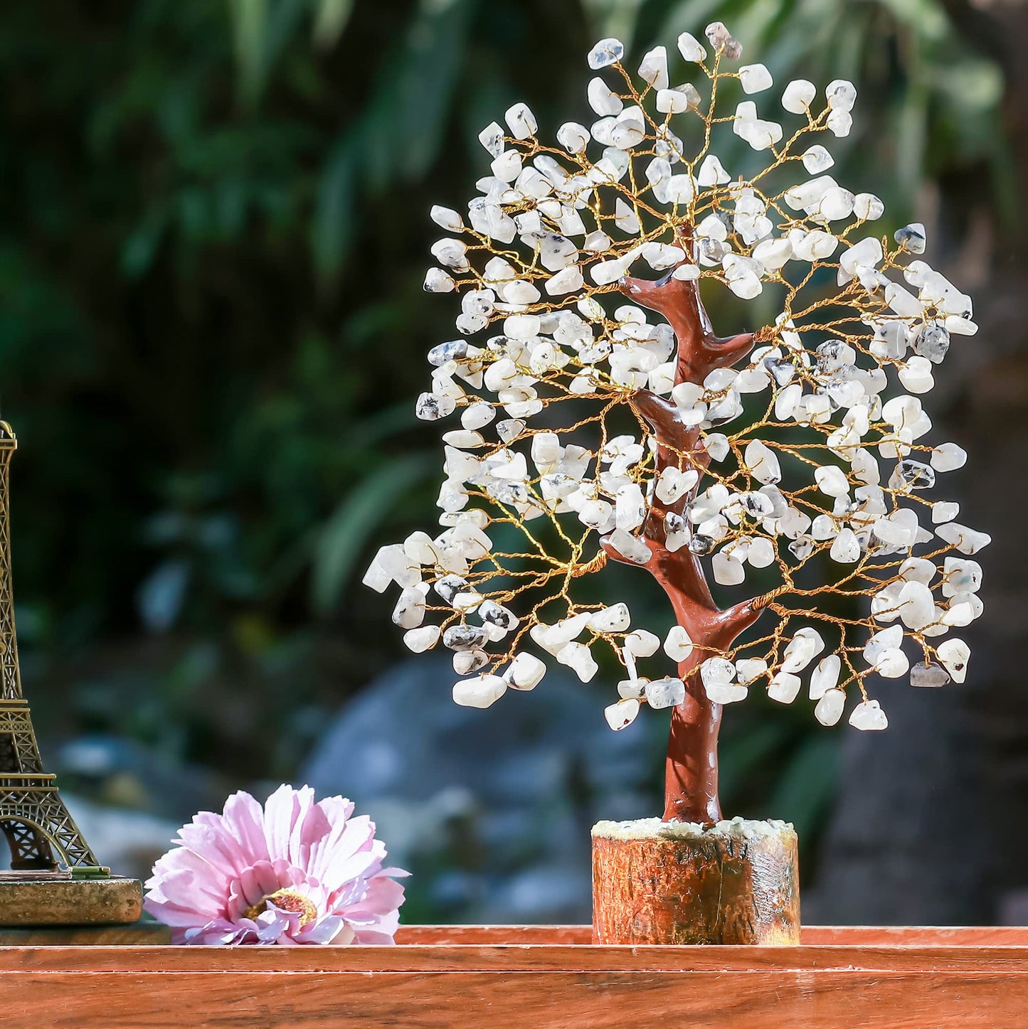 Crocon® Rainbow Moonstone Crystals Tree of Life, Birthday Gifts for Women, Men & Friends, Crystals & Healing Stones, Home Decor, Money Tree, Women Gift Ideas, House Warming Gifts New Home for Sister
