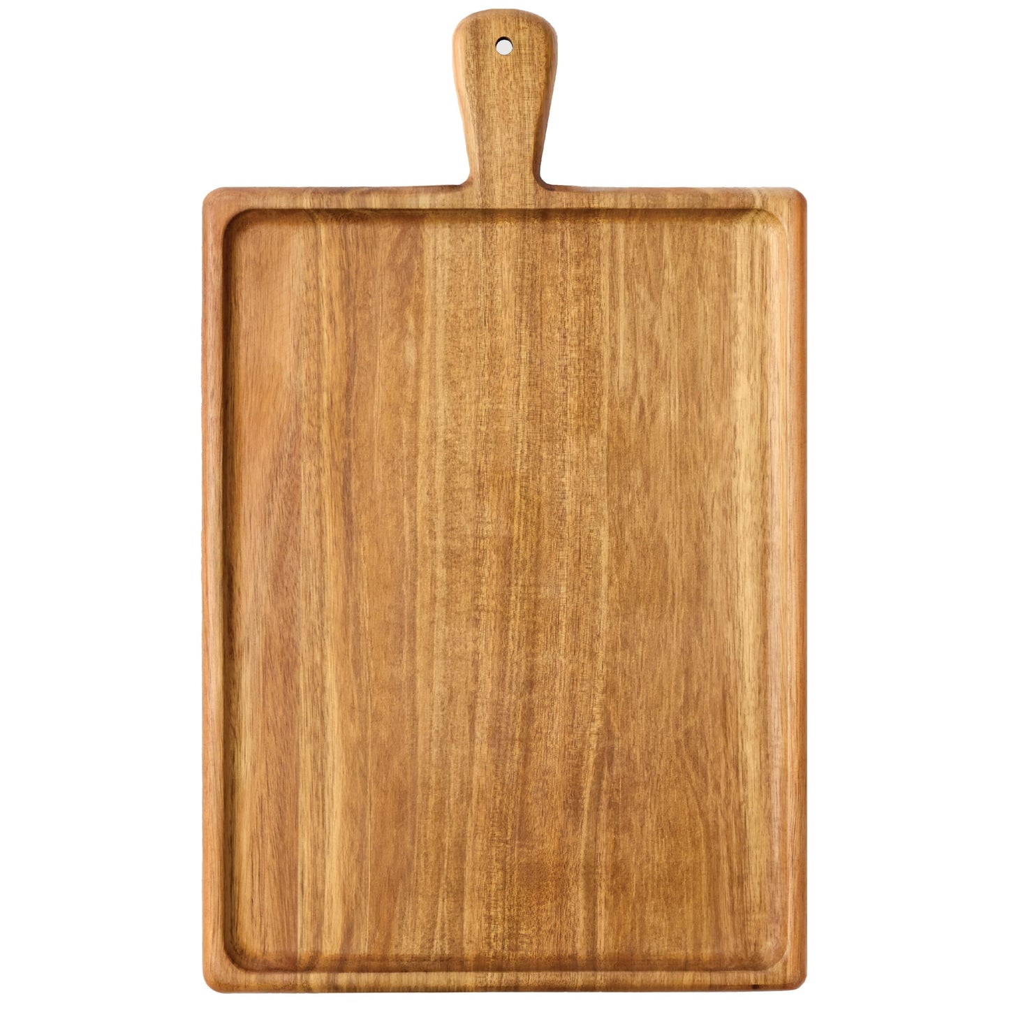 Grazerie Charcuterie Board - Acacia Wood Cutting Board for Kitchen with Handle, Cheese Board for Vegetables, Bread, Fruits, Meat - Decorative Wooden Serving Tray House Warming Gift