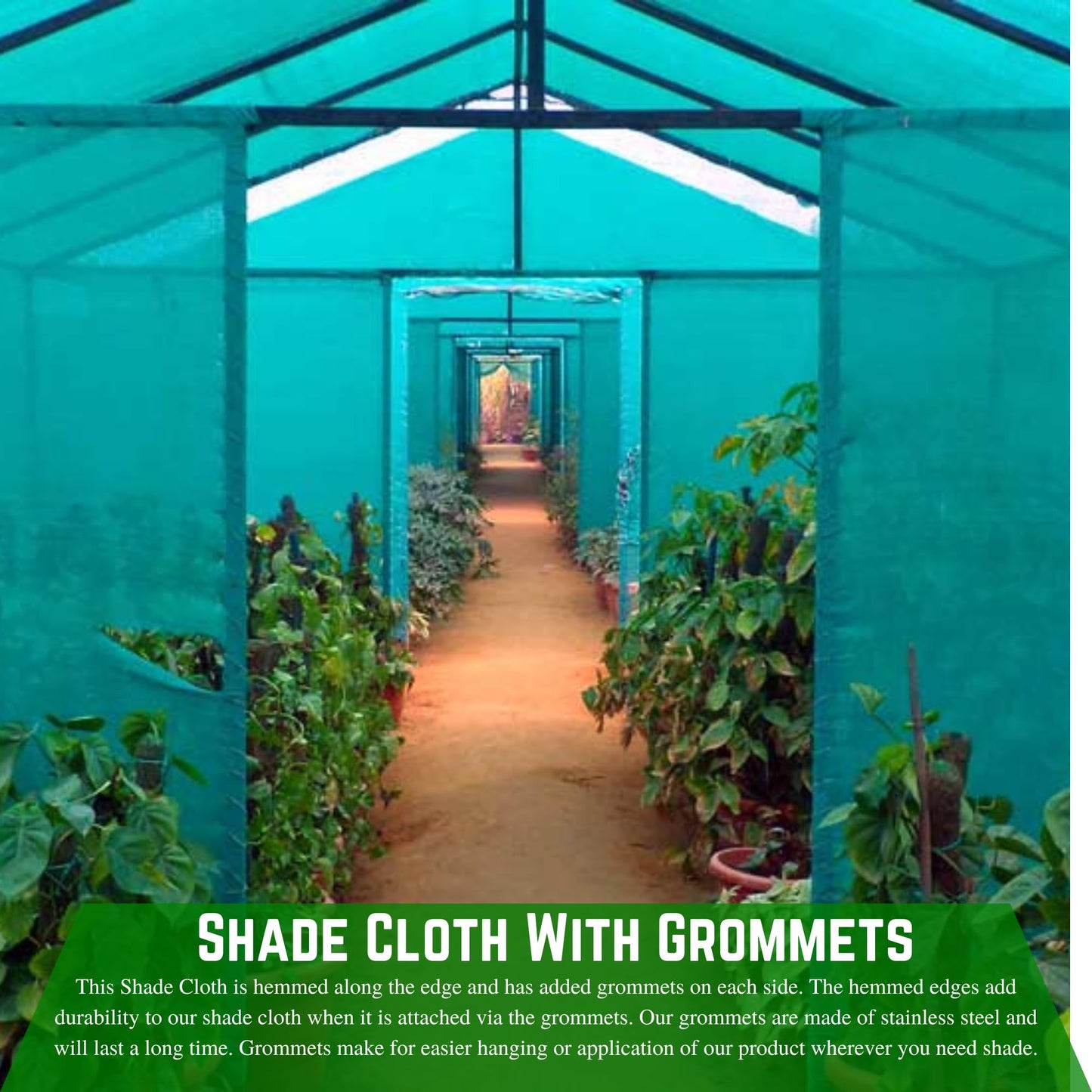 Farm Plastic Supply - Shade Cloth with Grommets - 80% - Mesh Fabric for Fence Privacy Screen, Garden Shade, Mesh Fence Screening, Shade Cloth Rolls, Wind Screen (6' x 10')