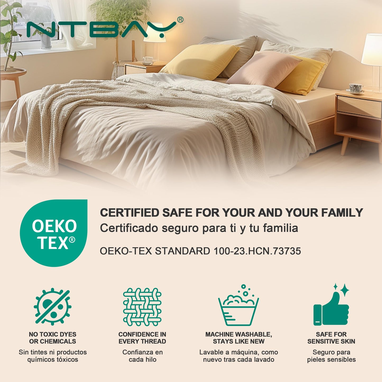 NTBAY Queen Pillowcase Set - 4 Pack Brushed Microfiber 20x30 Pillowcases - Soft, Wrinkle-Free, Fade-Resistant, Stain-Resistant, White Pillowcases with Envelope Closure - 20x30 Inches, White