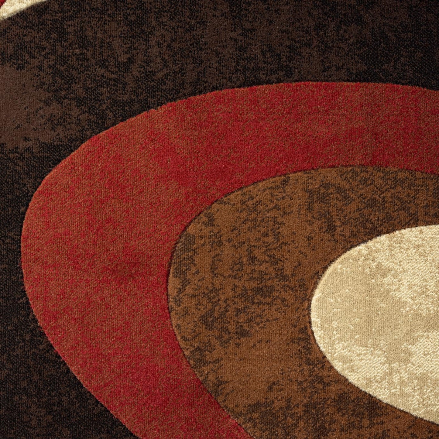 Home Dynamix Tribeca Slade Modern Runner Rug, Abstract Brown/Red 1'9"x7'2"