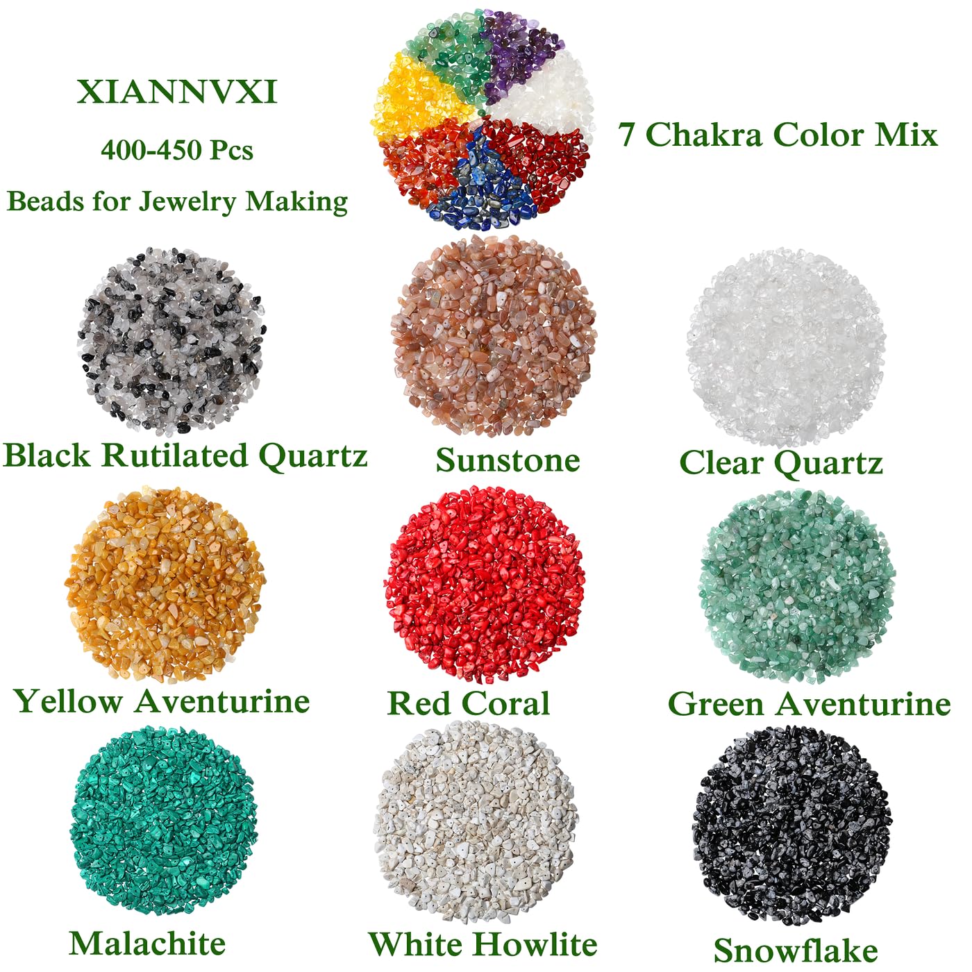 XIANNVXI Red Coral Beads, Natural Chip Stone Beads 400Pcs Crystal Bead 5-8mm Irregular Healing Crystal Loose Rocks for DIY Jewelry Making