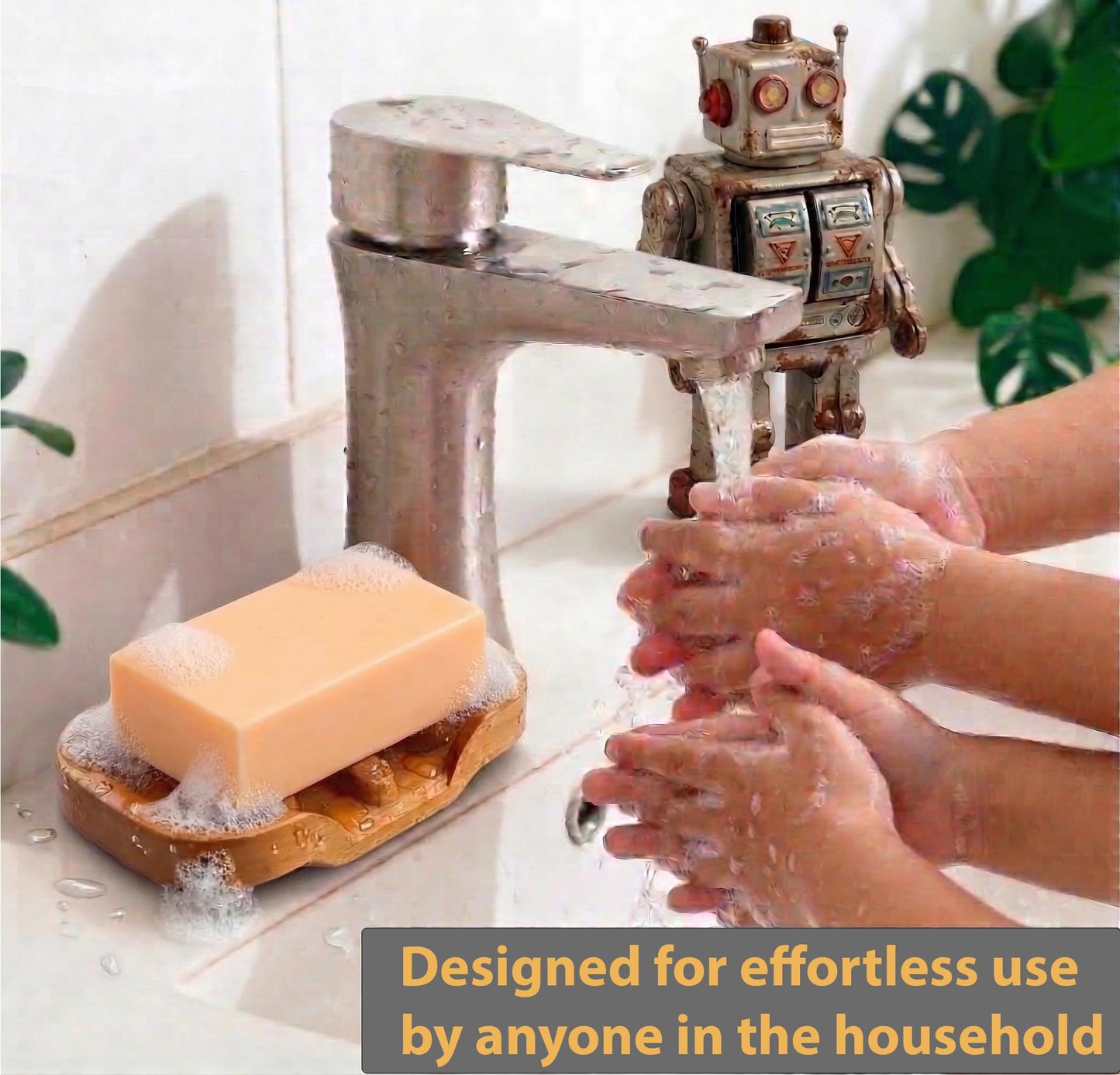 Bar Soap Holder for Shower by NAZAKOOL, Solid Teak Wood Soap Dish with Raised Edges (No-Slip), Draining Soap Saver for Bathroom, Kitchen Sink