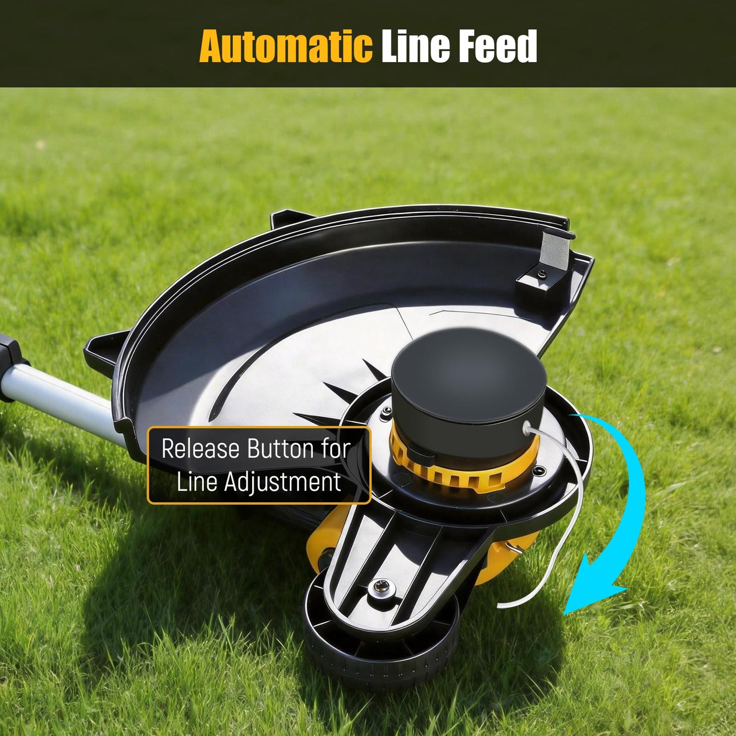 Weed Wacker Weed Eater, 3 in 1 Cordless String Trimmer Compatible with Dewalt 20V Battery (Battery Not Included), 12" Cut, Auto Line Feed, Foldable Edger for Yard Garden