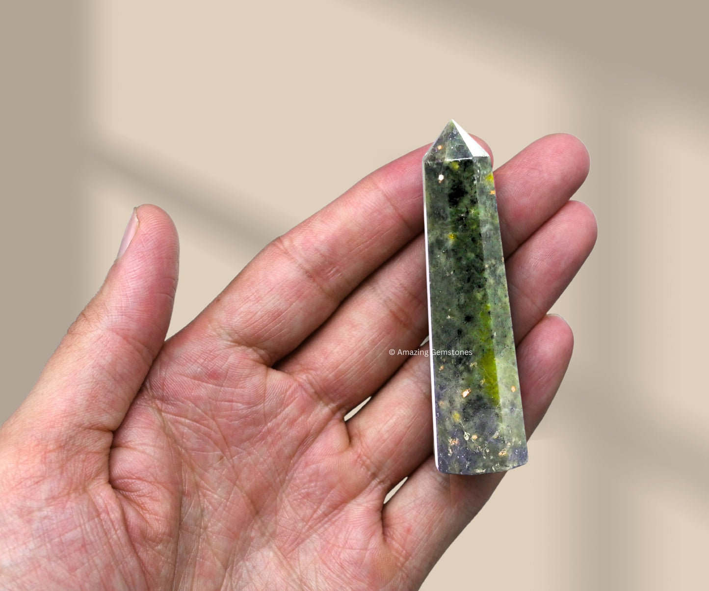 Amazing Gemstone Green Jade Crystal Towers - Natural Healing Crystal Point Obelisk for Reiki Healing and Crystal Grid (2" to 3" INCH)