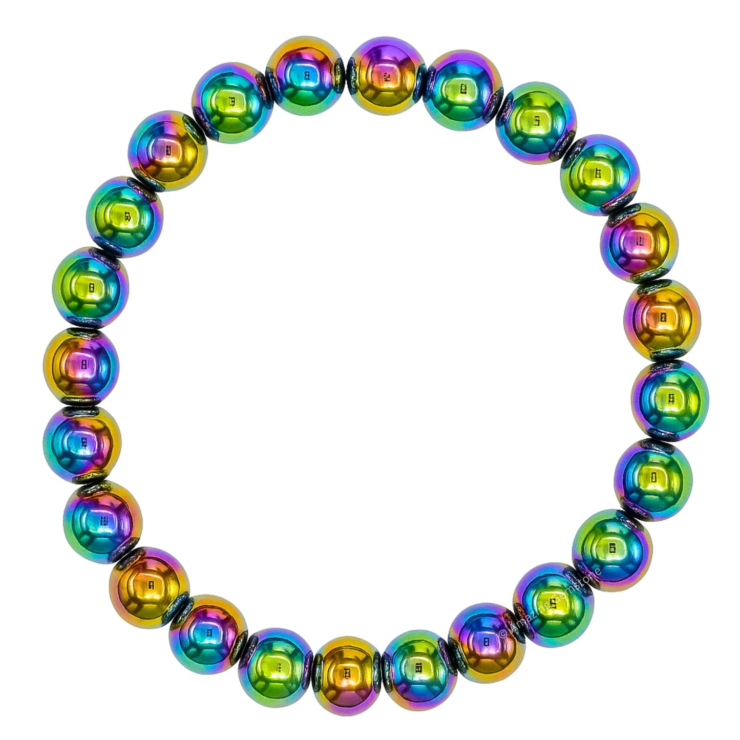 Amazing Gemstone Crystal Bracelet for Women Men's Gifts - Protection Healing Crystal Bracelet - 8mm Gemstone Beaded Stretchable Bracelet Pulseras Para Hombres Mujer Stocking Stuffers Mothers Day Gift (Mystic hematite)