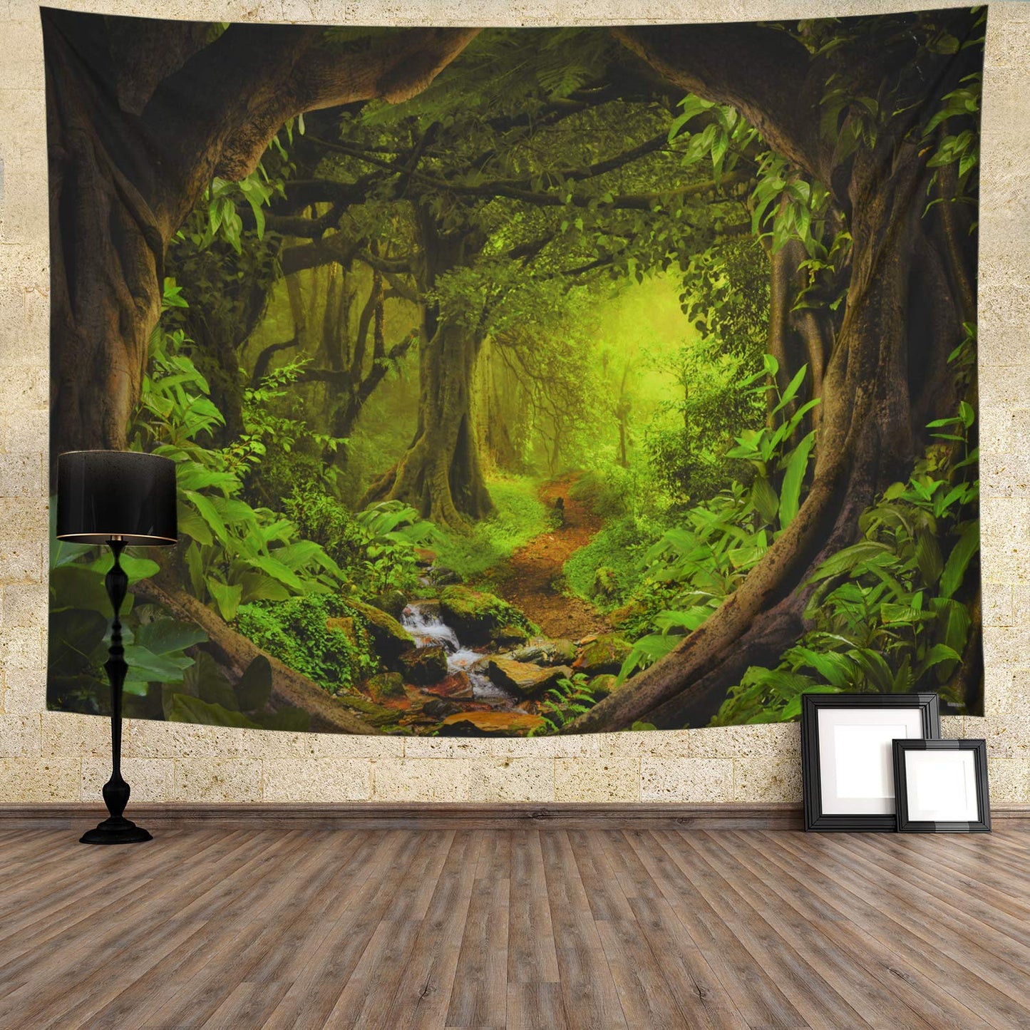 Misty Forest Tapestry Tree of Life Tapestries Fantasy Nature Landscape Wall Decor Rainforest Jungle Forest Tapestry Wall Haning for Bedroom Living Room