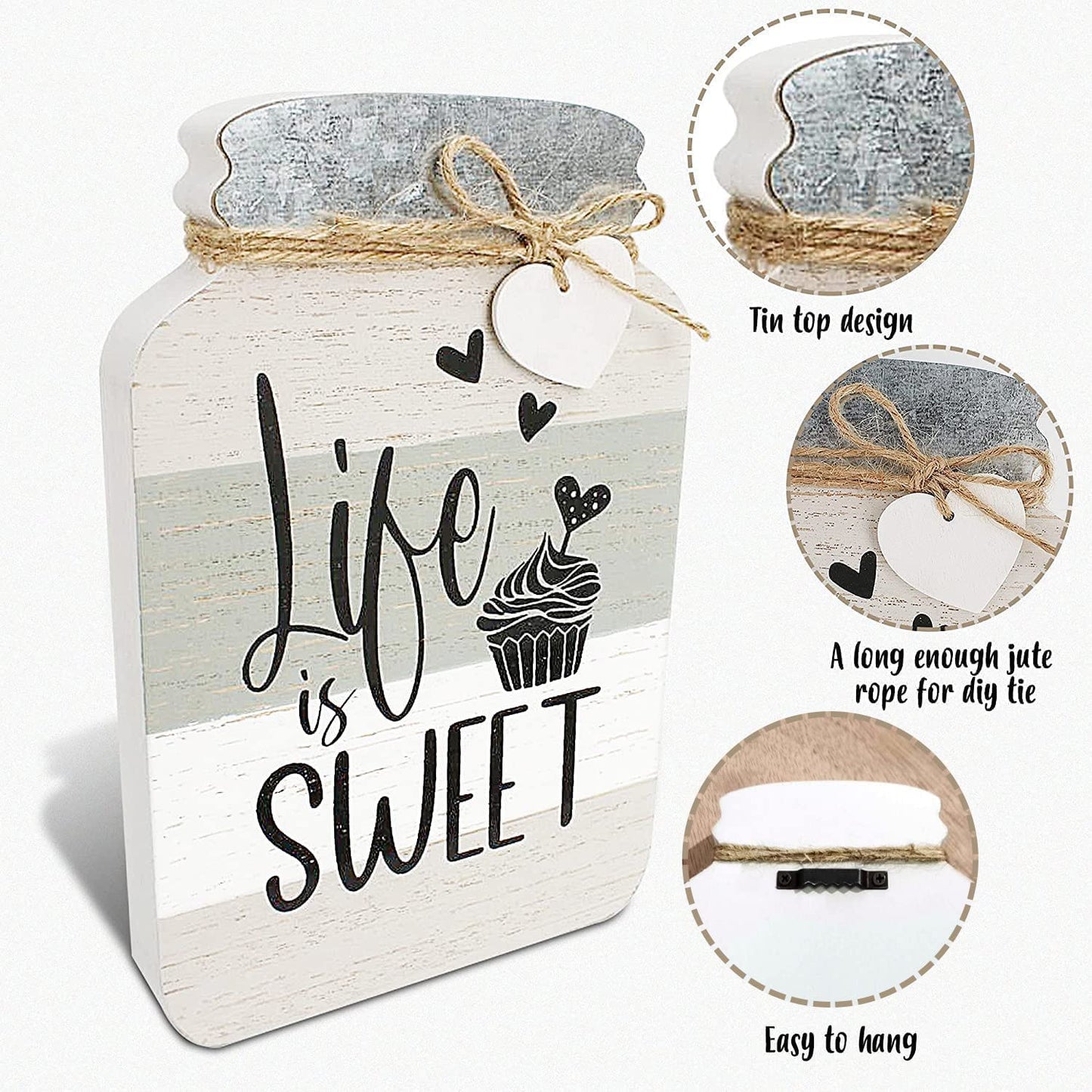 Old Shack Collection – Kitchen Wall Decor Set of 4 – Durable Kitchen Wall Art – Refined Kitchen Decor to Elevate Your Home, Crafted for Lasting Style, Each sign: 8×5 in