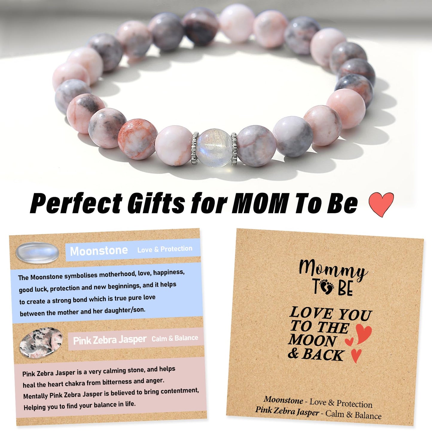 THEMEROL Mom To Be Gifts for 1st Time New Mom Mothers Day Gifts Pregnant Expecting First Time Gift Women Bracelet Mama To Be Gift Presents Christmas Valentines Day