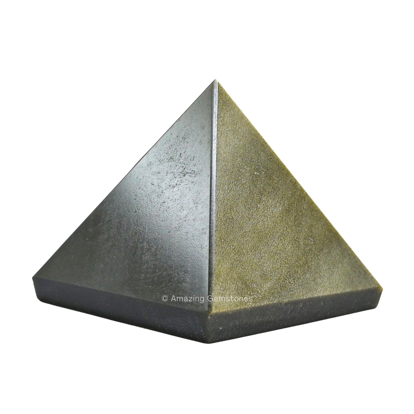 Amazing Gemstone Golden Sheen Obsidian Pyramid Crystal Healing Stones - 2" Great Pyramid Figurine of Natural Stone Pyramid for Meditation, Reiki, Chakra Balancing and Crystal Pyramids Grid
