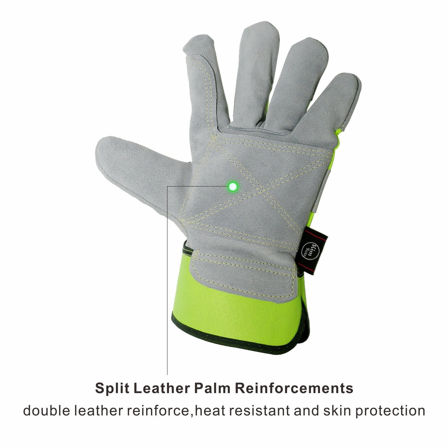 Kim Yuan Leather Work Gloves, Anti-slippery & Dirt-resistant, Perfect for Gardening/Construction/Motorcycle, Men&Women M/L/XL (M)