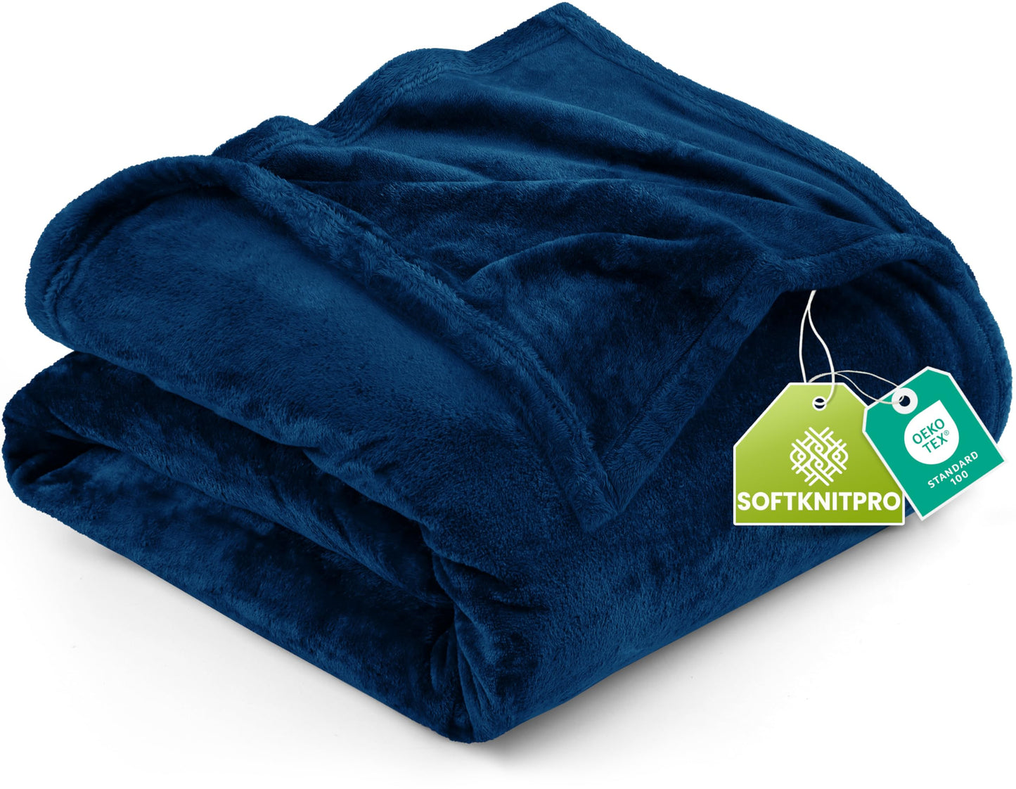 Utopia Bedding Fleece Blanket Twin Size Navy (60x80 Inches) Ultra Soft Warm Lightweight Microfiber Breathable Anti-Static Cozy Bed Blanket, All-Season Home Decor Gift for Men & Women