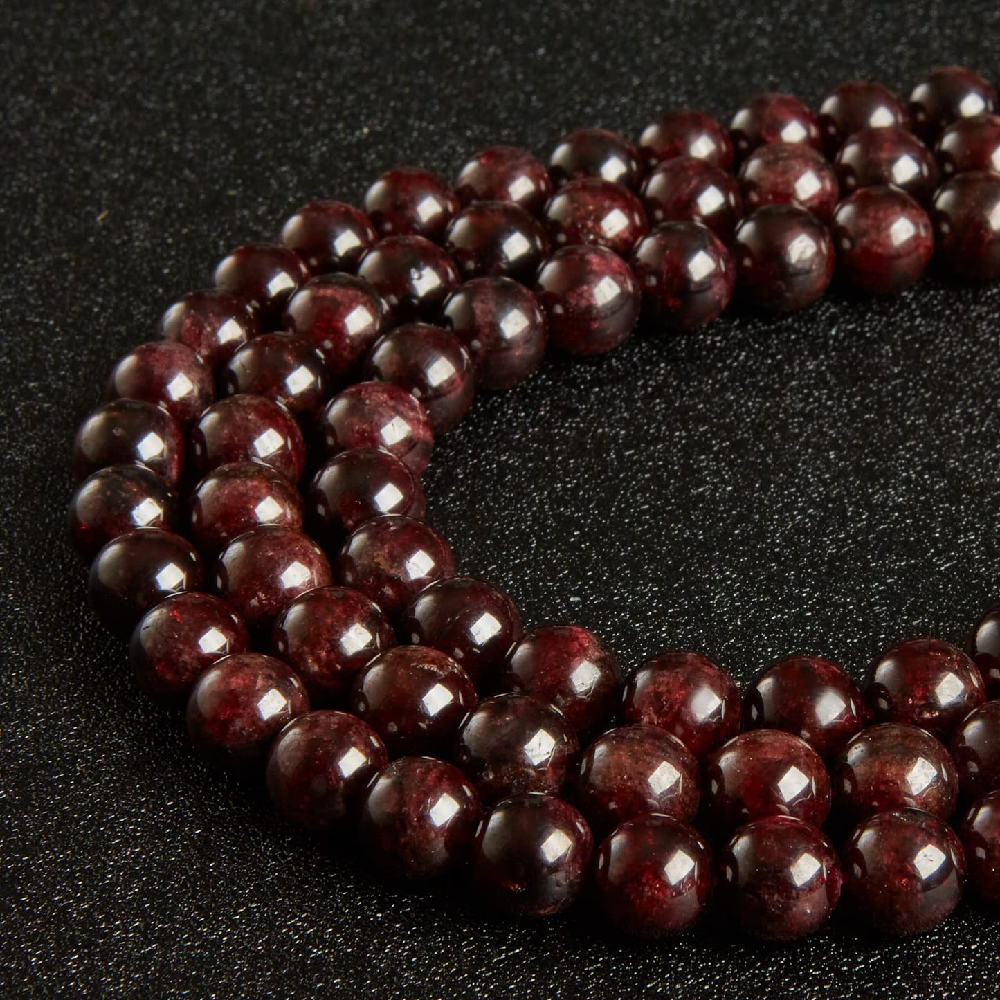 60pcs 6mm Garnet Beads Natural Gemstone Beads Round Loose Beads for Jewelry Making