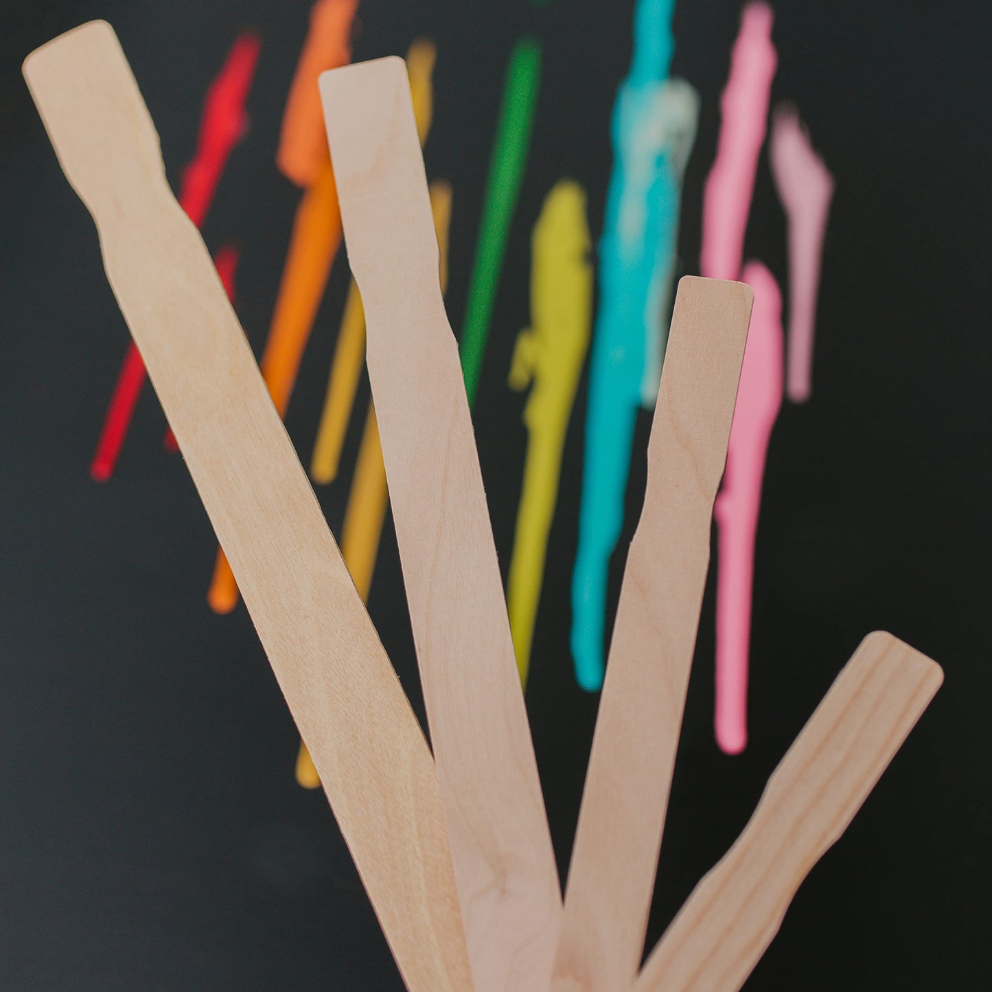 12 Inch Paint Sticks, Box of 50 Hardwood Paint Stirrers, Wood Mixing Paddles for Epoxy or Resin, Garden or Library Markers by Woodpeckers